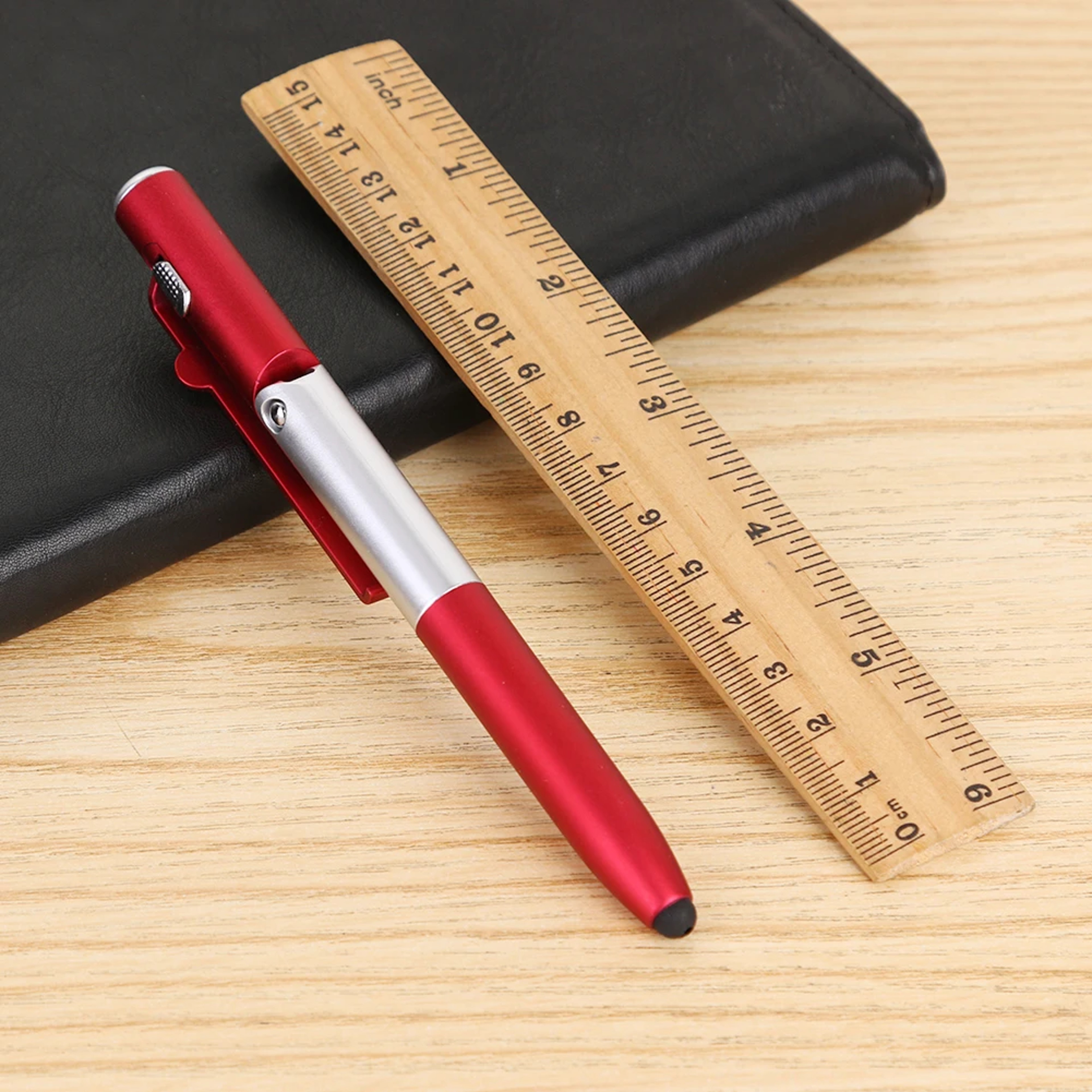4 in 1 Multifunctional Ballpoint Pen with Phone Stand, Folding LED Light, Back to School Stationery Gift – view 3