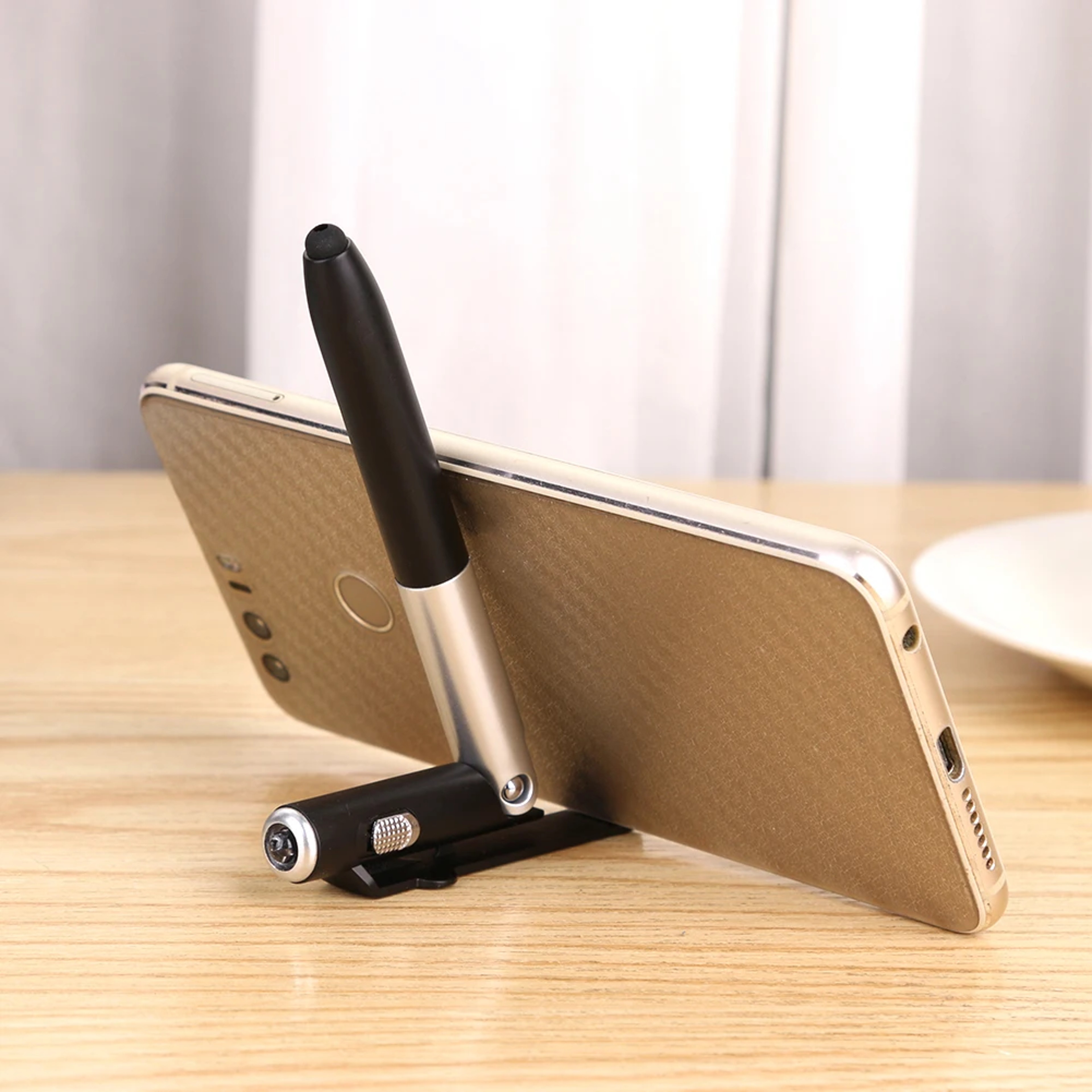 4 in 1 Multifunctional Ballpoint Pen with Phone Stand, Folding LED Light, Back to School Stationery Gift – view 4