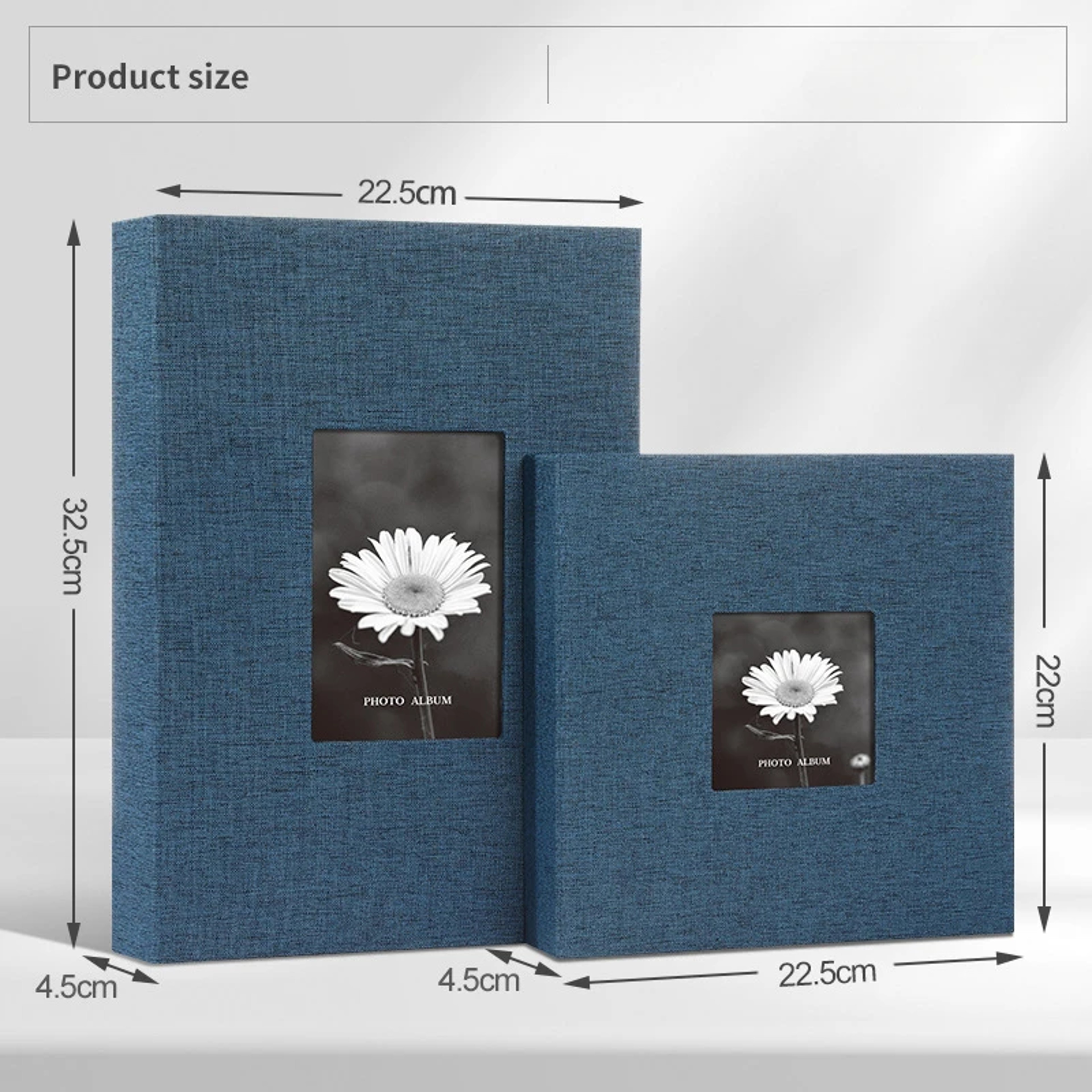 6 Inch Linen Photo Album, Interleaf, Children Growth Collection, Writable Memory Book for Family Portrait Keepsake – view 5