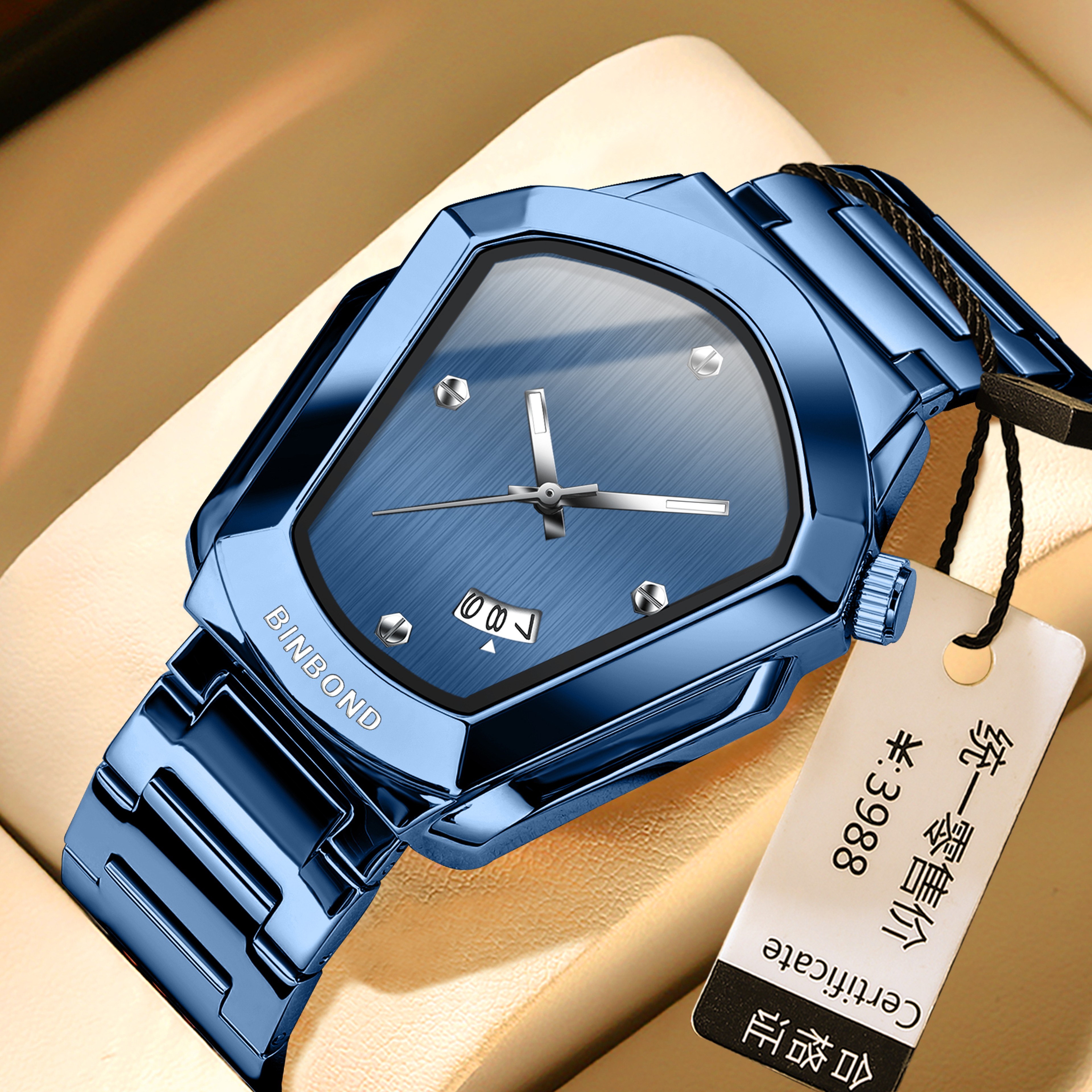 BINBOND Fashion Men Watch for 2025, Motorcycle Concept Large Face Watch, Business Style Waterproof Timepiece – view 6