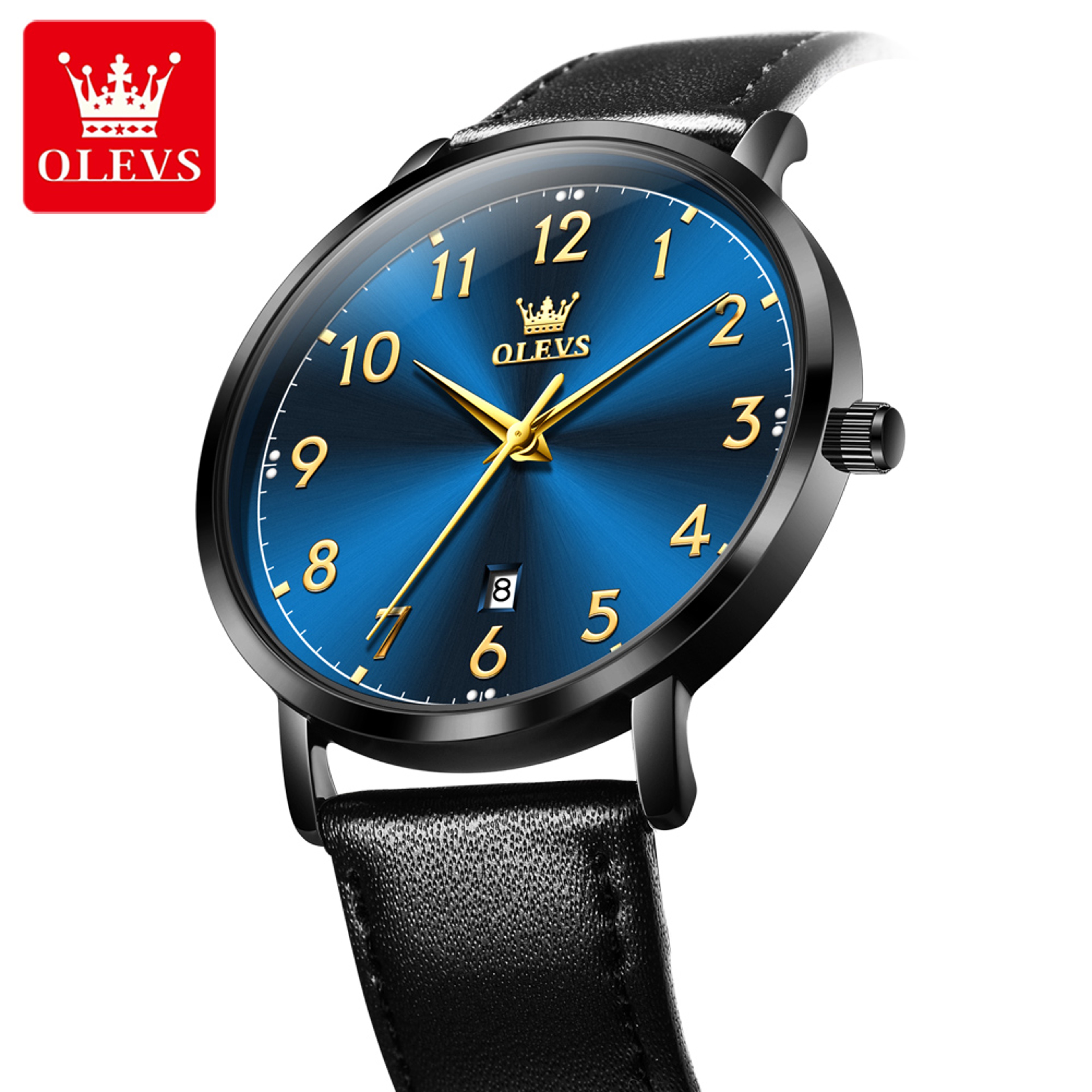 Top Brand OLEVS Men Fashion Quartz Watch, Digital Dial Waterproof Watch for Men, Auto Date Wristwatch Minimalist Style – view 2