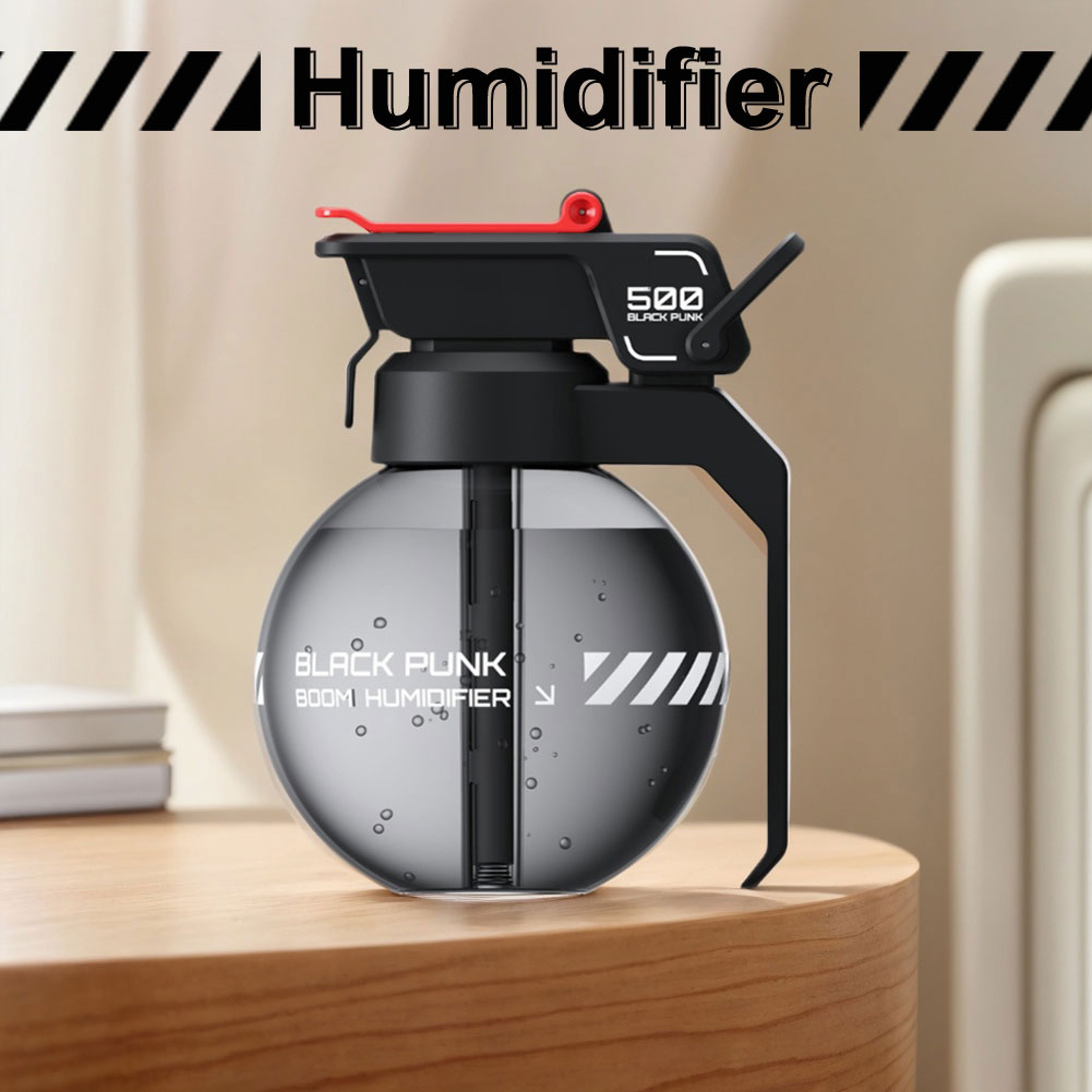 Cyberpunk Grenade Air Humidifier E-sports Desktop Diffuser, Essential Oil Aroma Diffuser for Home, Unique Gaming Decor – view 4