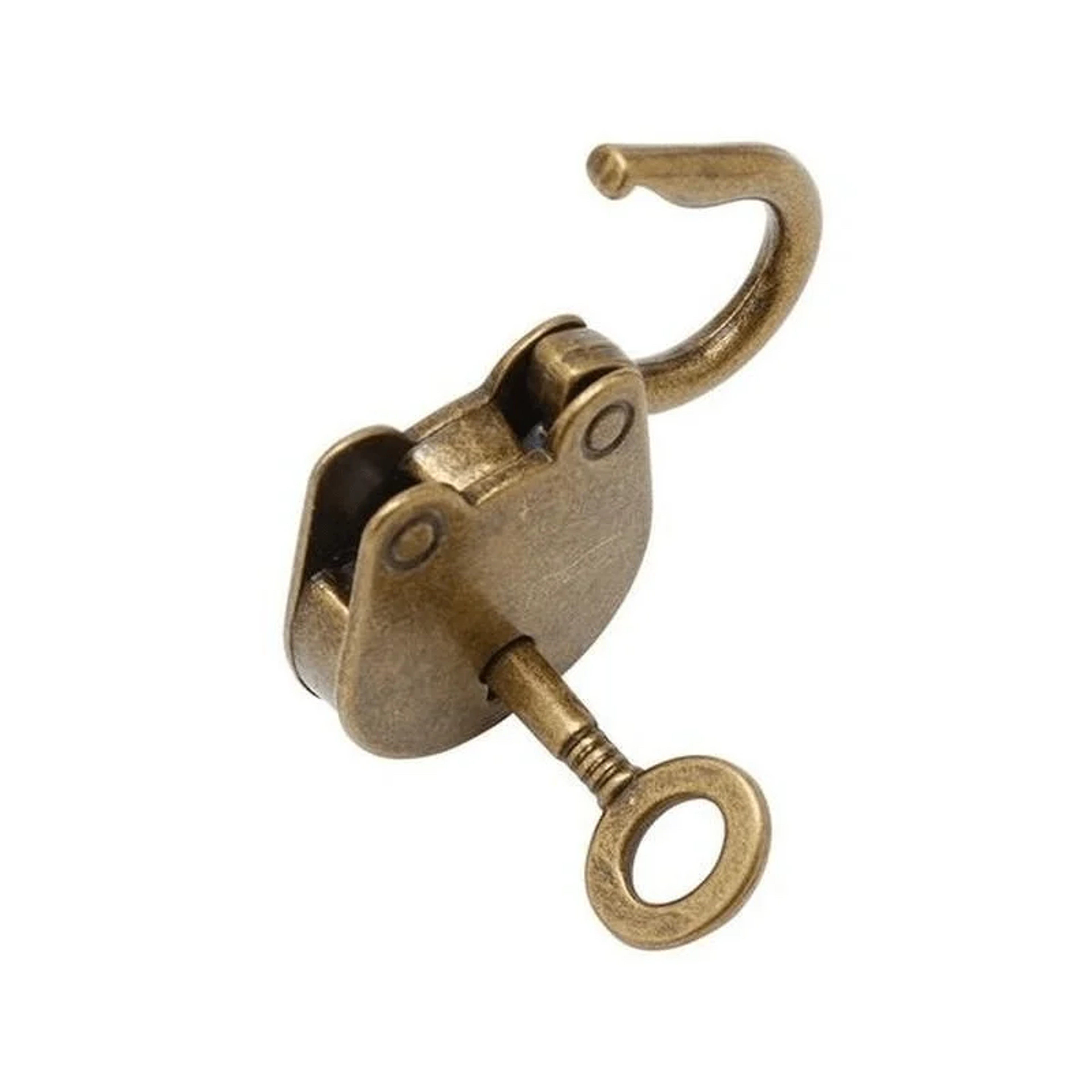 Old Vintage Style Metal Lock with Key, Mini Antique Padlock, Decorative Retro Lock for Jewelry Boxes, Crafts, Gifts – view 5