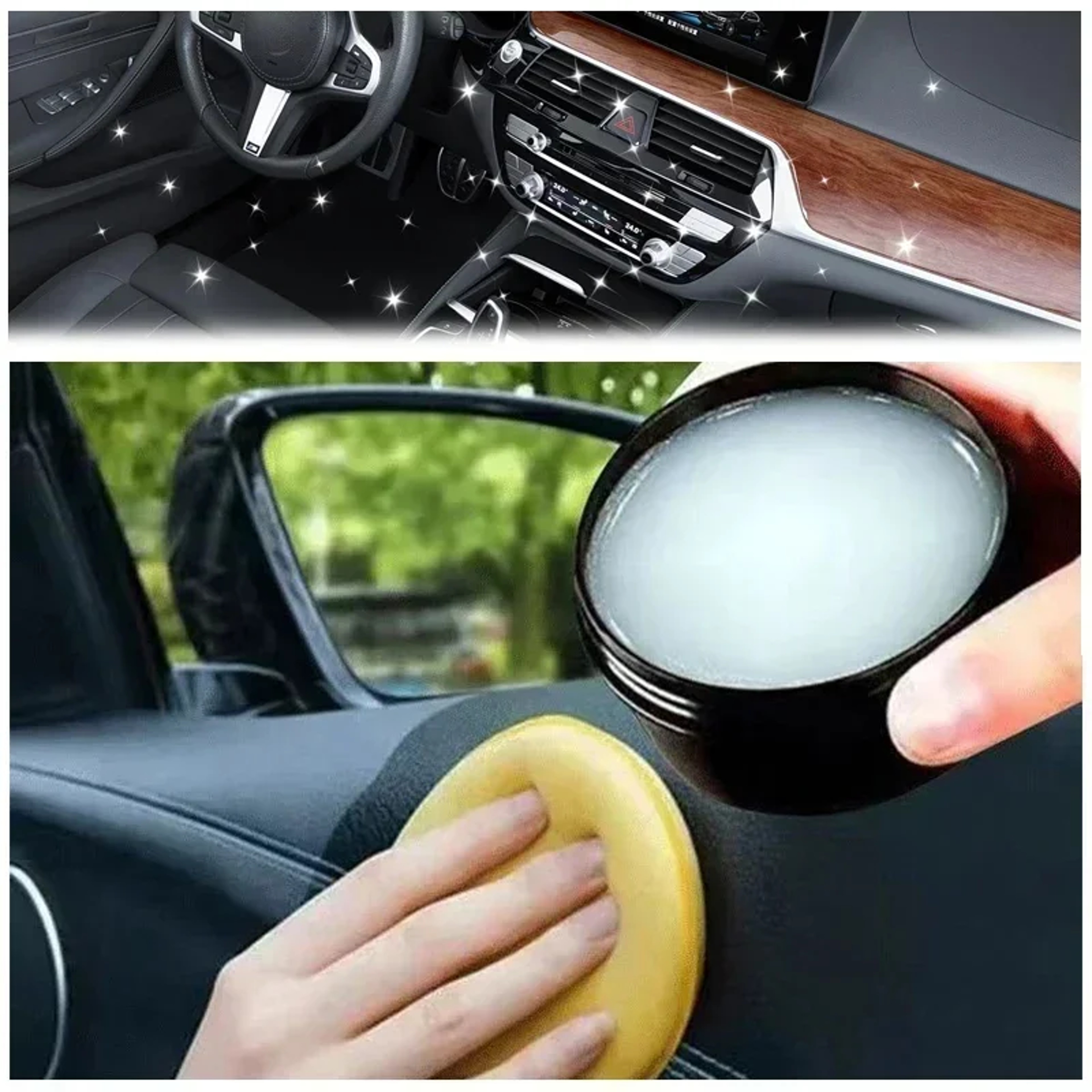 Crystal Clear Car Plastic Restorer Auto Interior Wax Coating Agent | Polish & Protect Dash, Trim & Seats – view 2