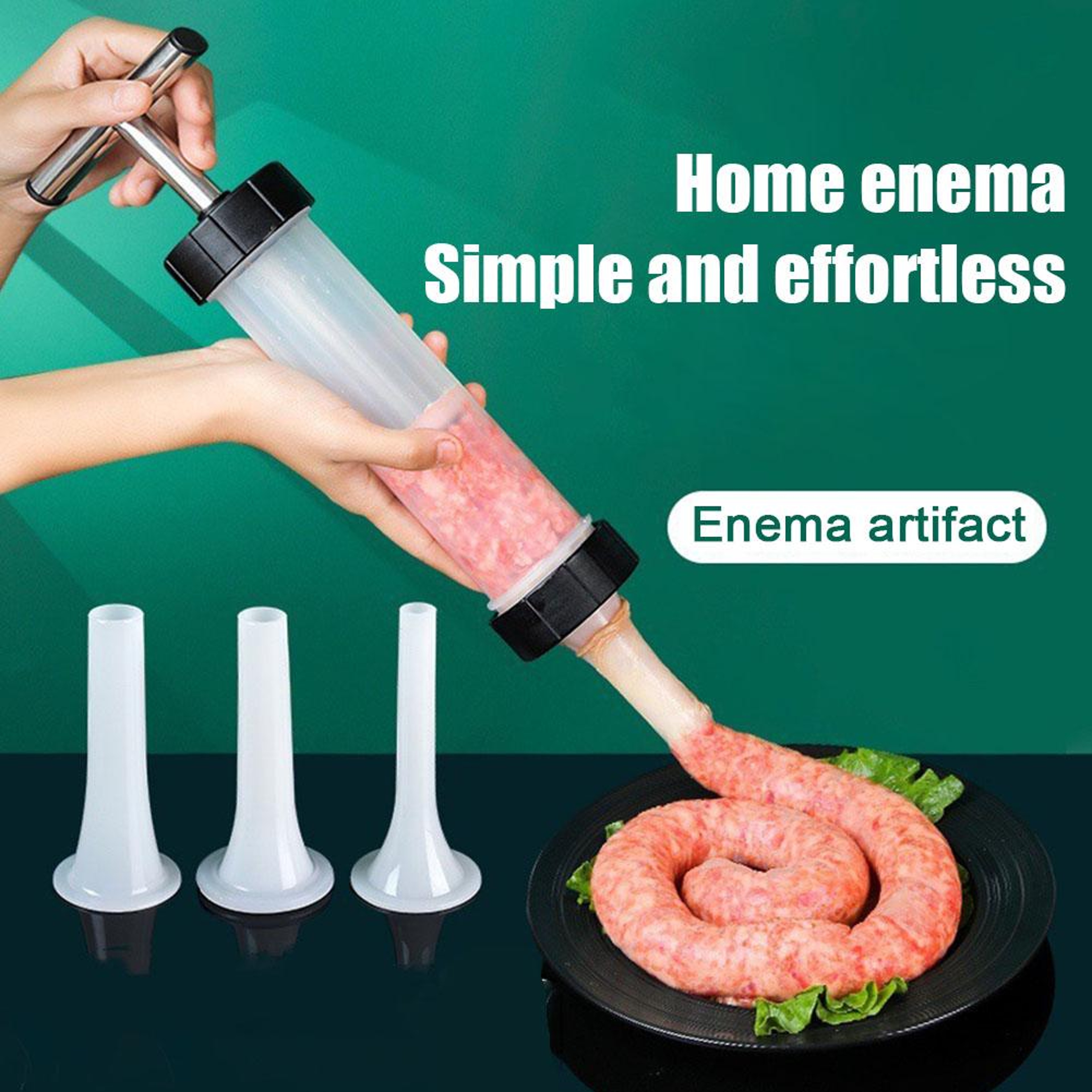 Homemade Manual Sausage Stuffing Machine, Meat Injector Syringe Tool, Sausage Stuffer Gadgets for DIY Kitchen Use – view 1
