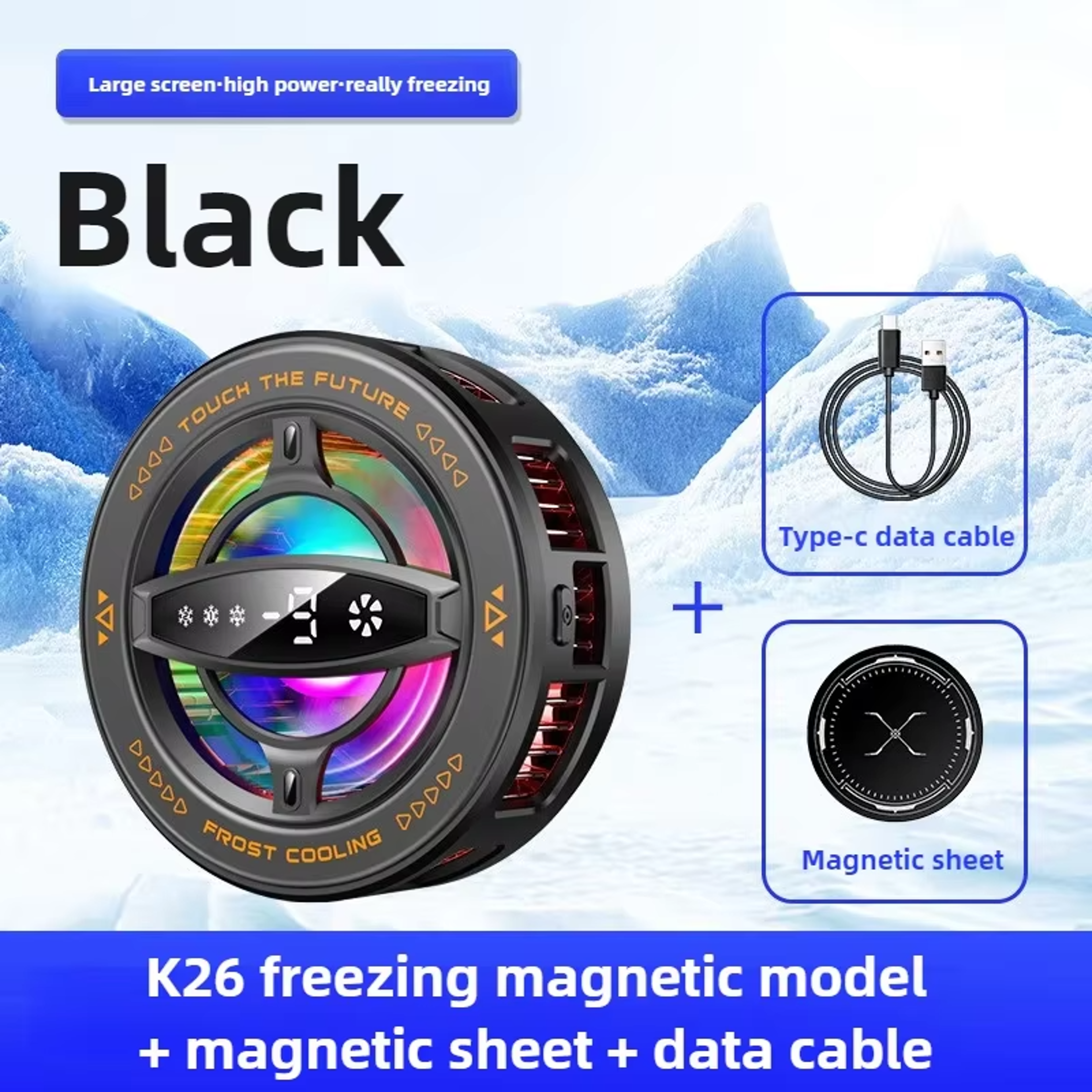 Mobile Cooler With Magnetic Back Clip RGB Light 2 In 1 Semiconductor Radiator For IOS Android PUBG  6