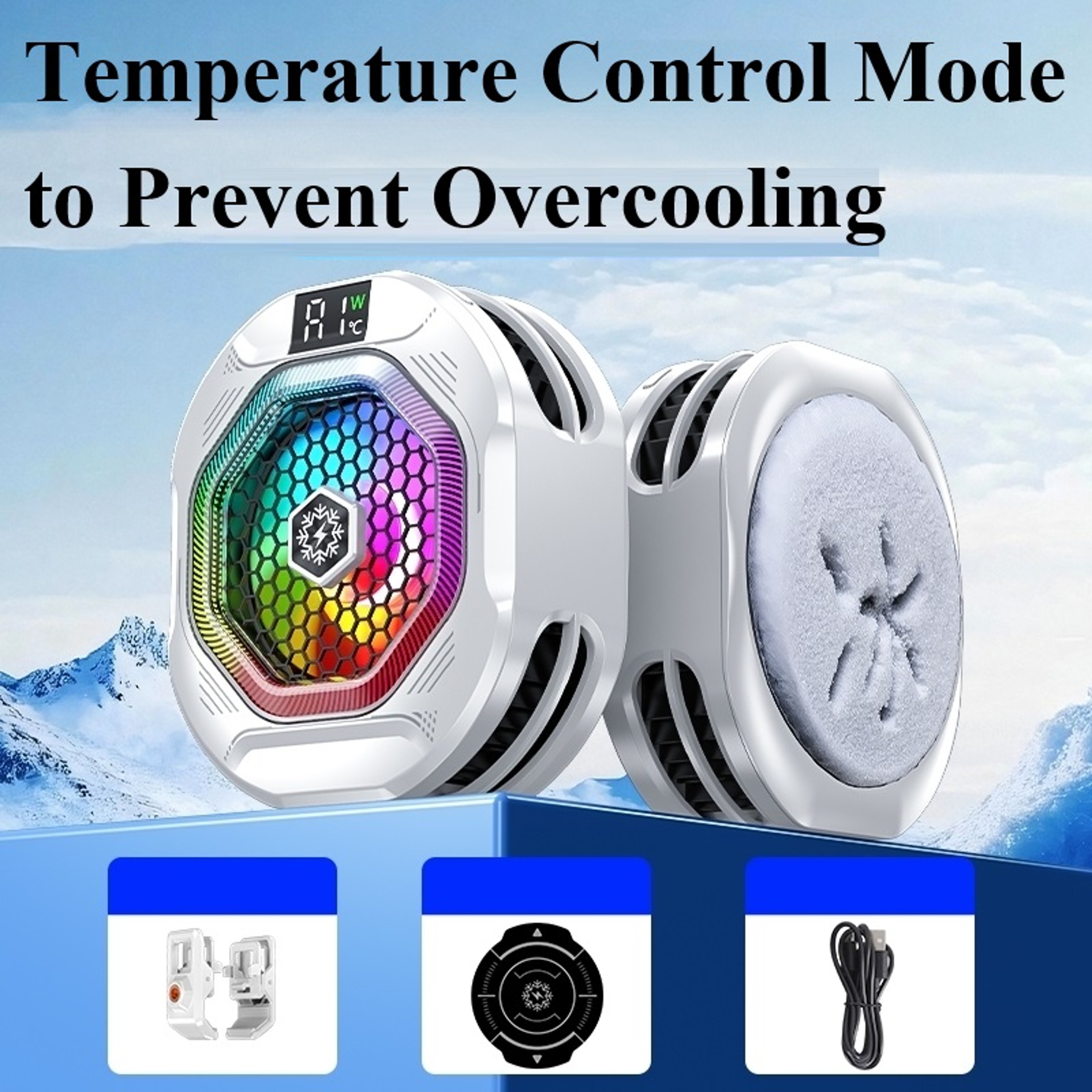 TH12 Pro Magnetic Phone Cooler 27W Fast Chill Gaming Cooling Fan 6