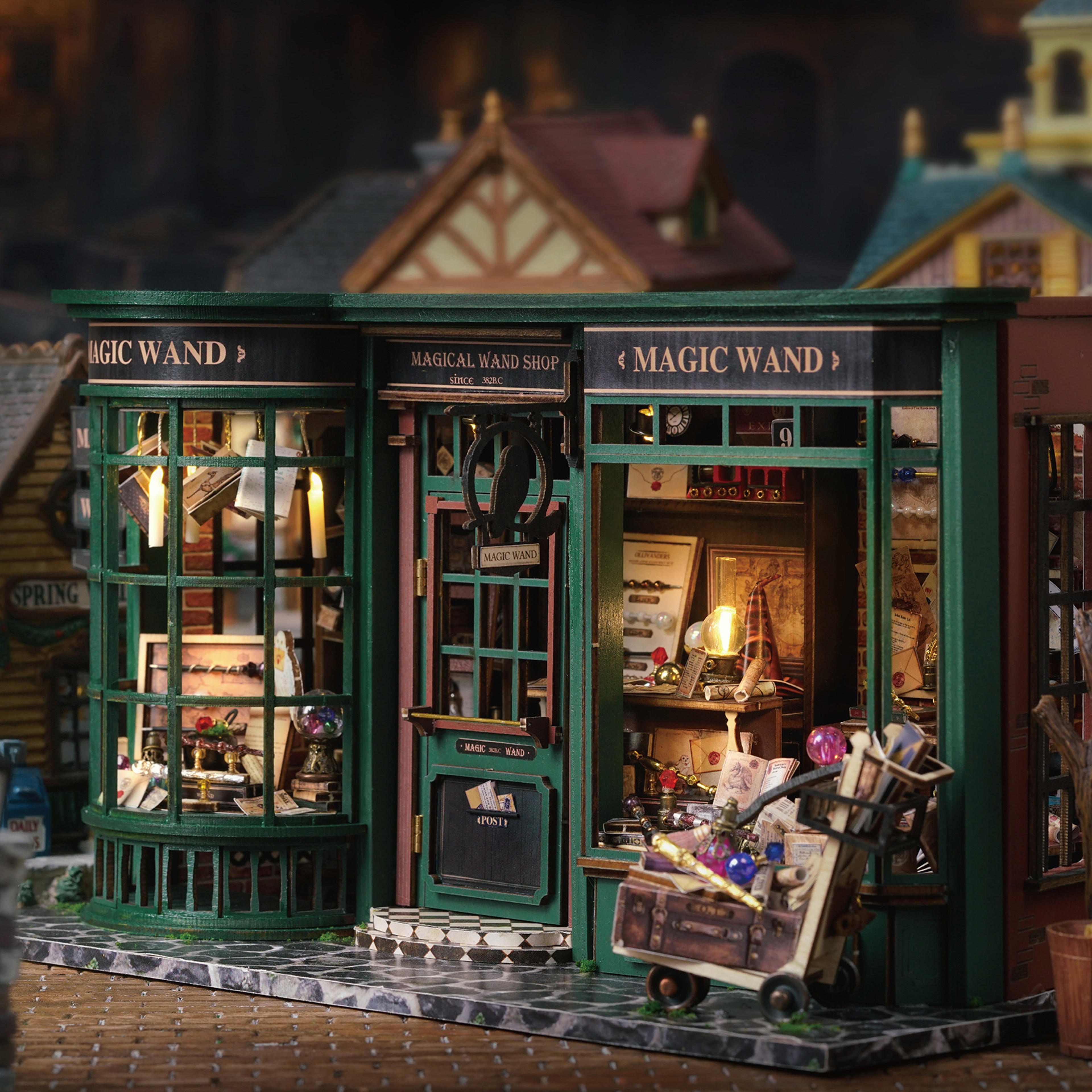 DIY Wooden Dollhouse Magic Shop, Miniature Doll House Kit with Furniture, Retro Roombox Model Toy for Kids and Gifts – view 3