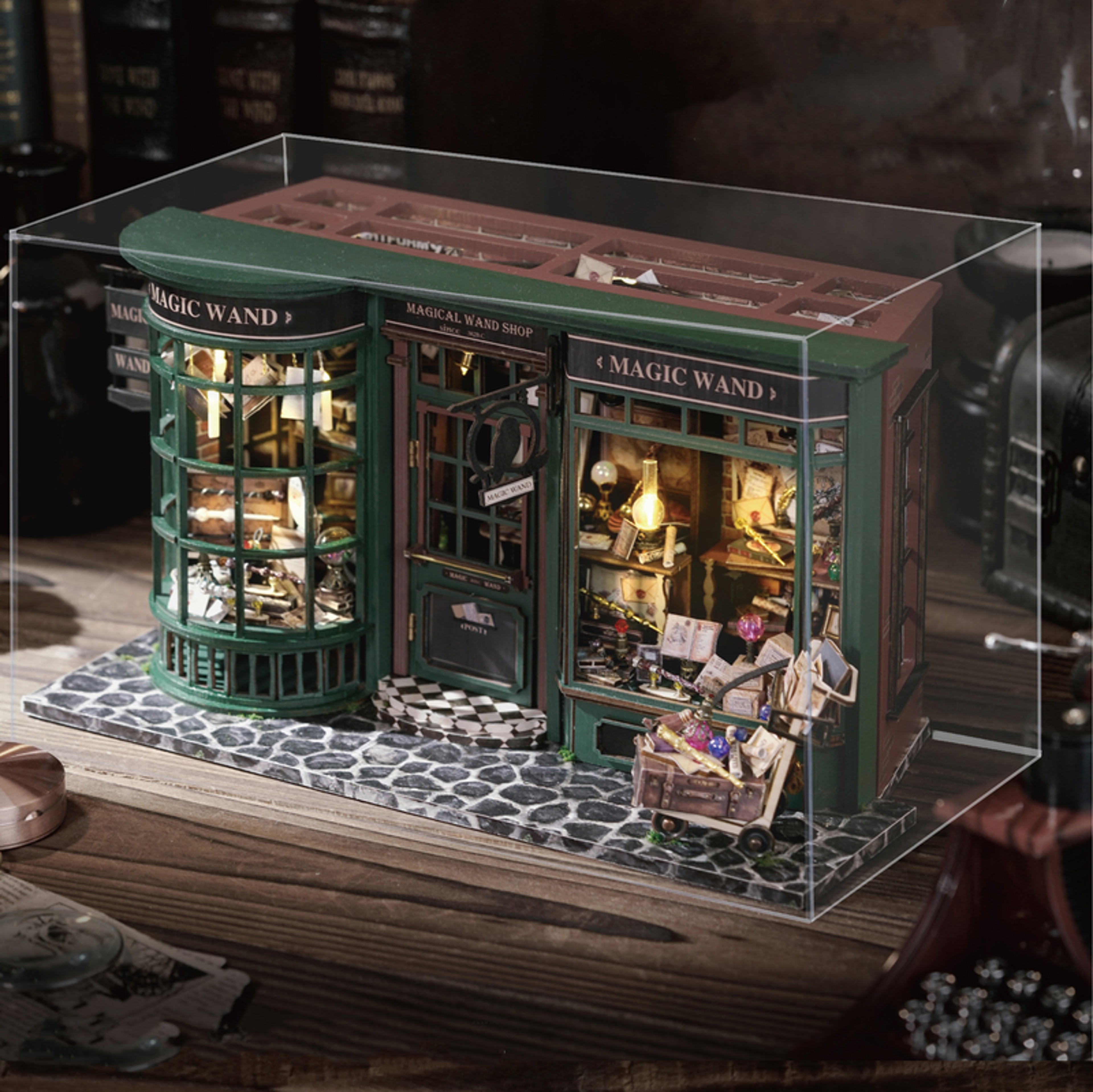 DIY Wooden Dollhouse Magic Shop, Miniature Doll House Kit with Furniture, Retro Roombox Model Toy for Kids and Gifts – view 7