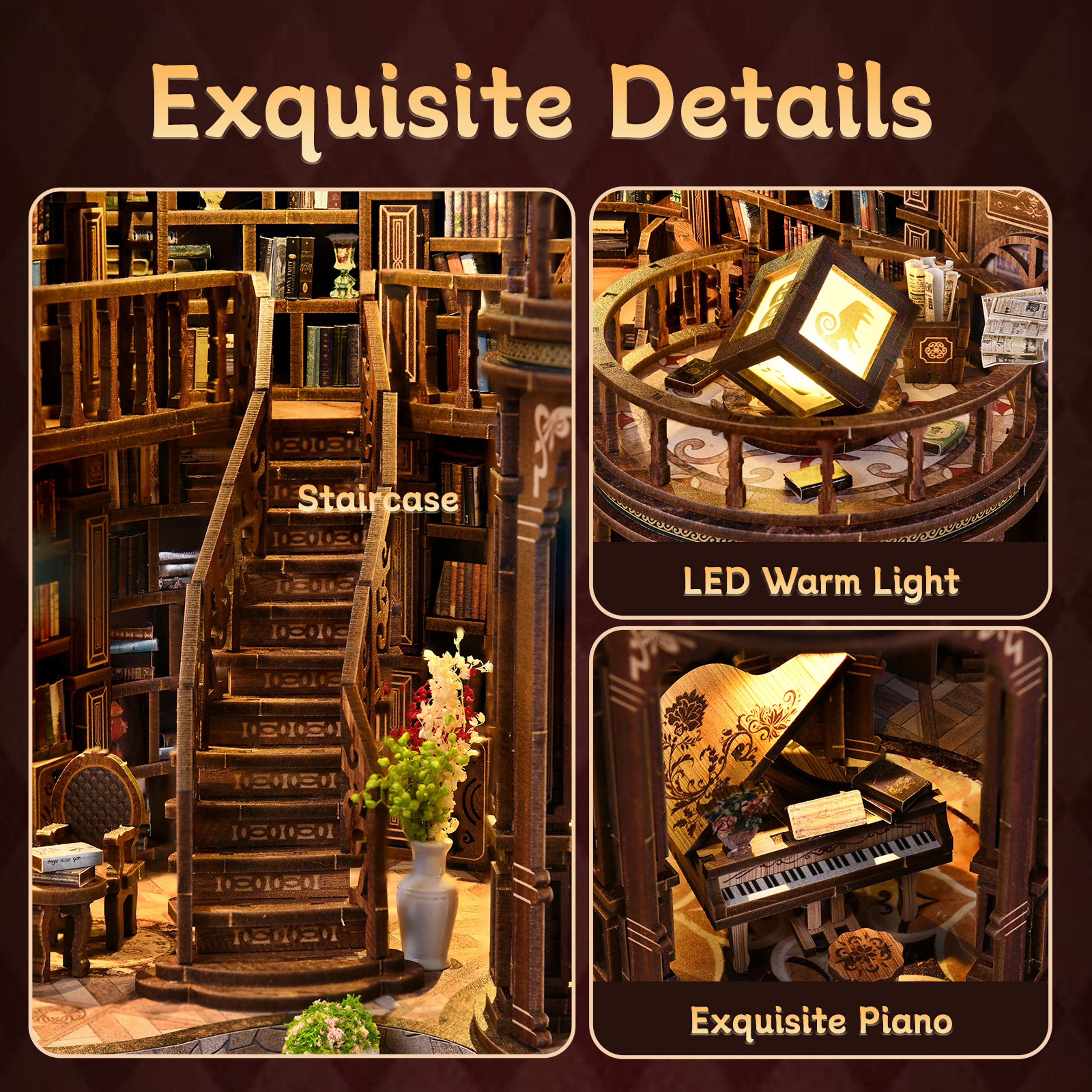 DIY handmade toy sets, book house assembly, architecture, miniature kits, book models, ornaments, room decorations – view 6