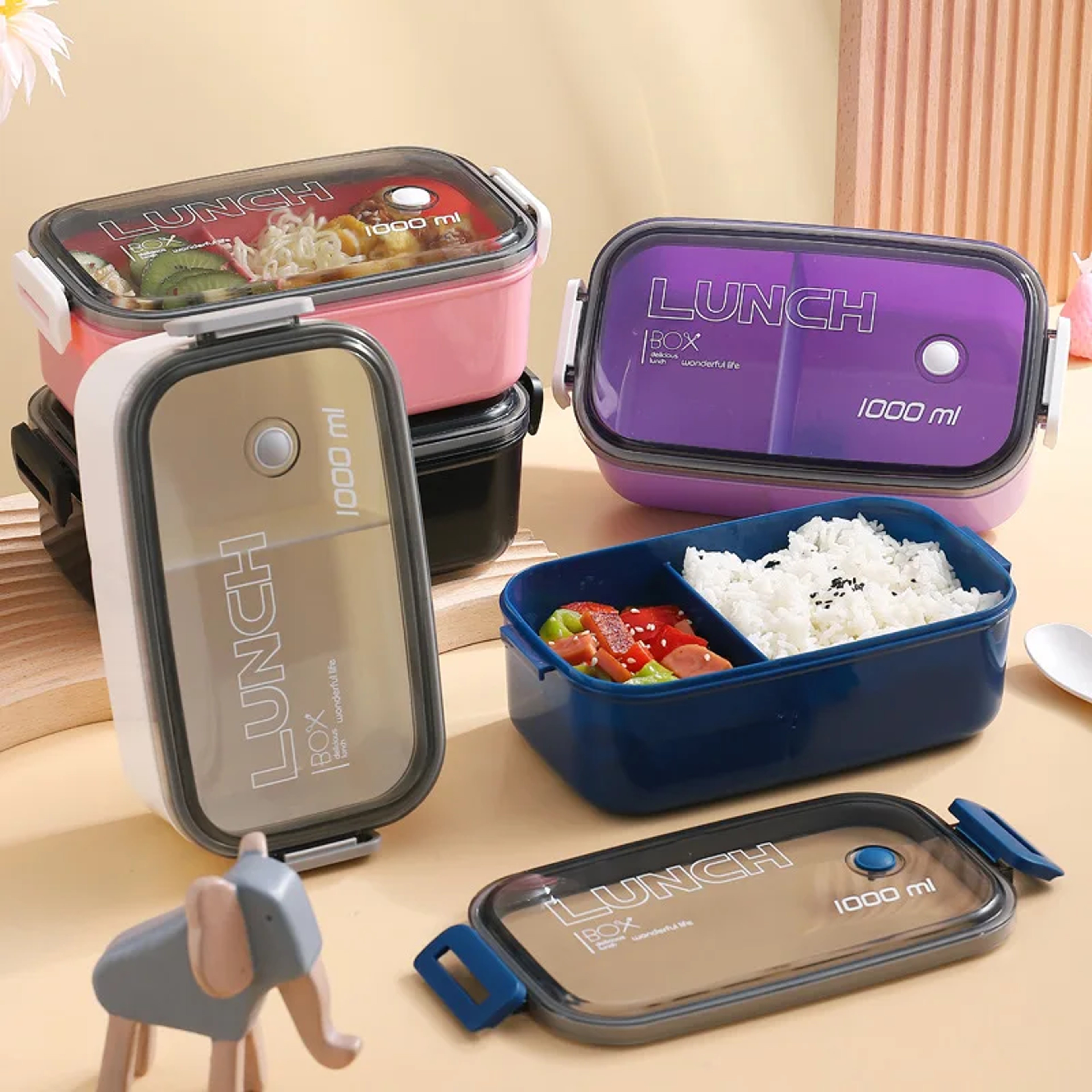 Microwave Heat-Resistant Plastic Lunch Box Preservation Box, Fruit Storage and Sealing Box for Kitchen Use – view 2