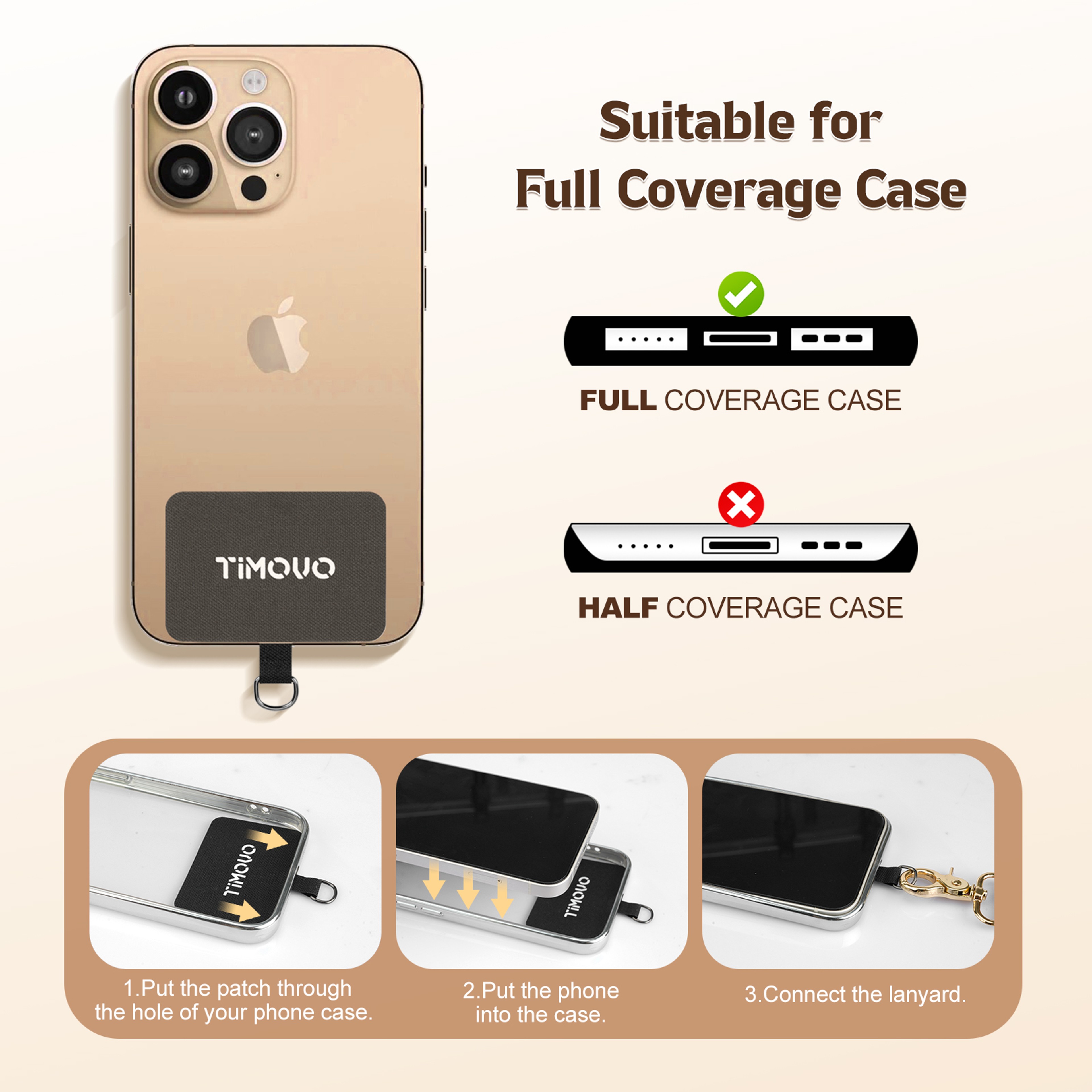 Universal Cell Phone Neck Lanyard, Phone Lanyard Crossbody Wrist Strap, Adjustable Anti-Theft Strap for All Smartphone – view 4