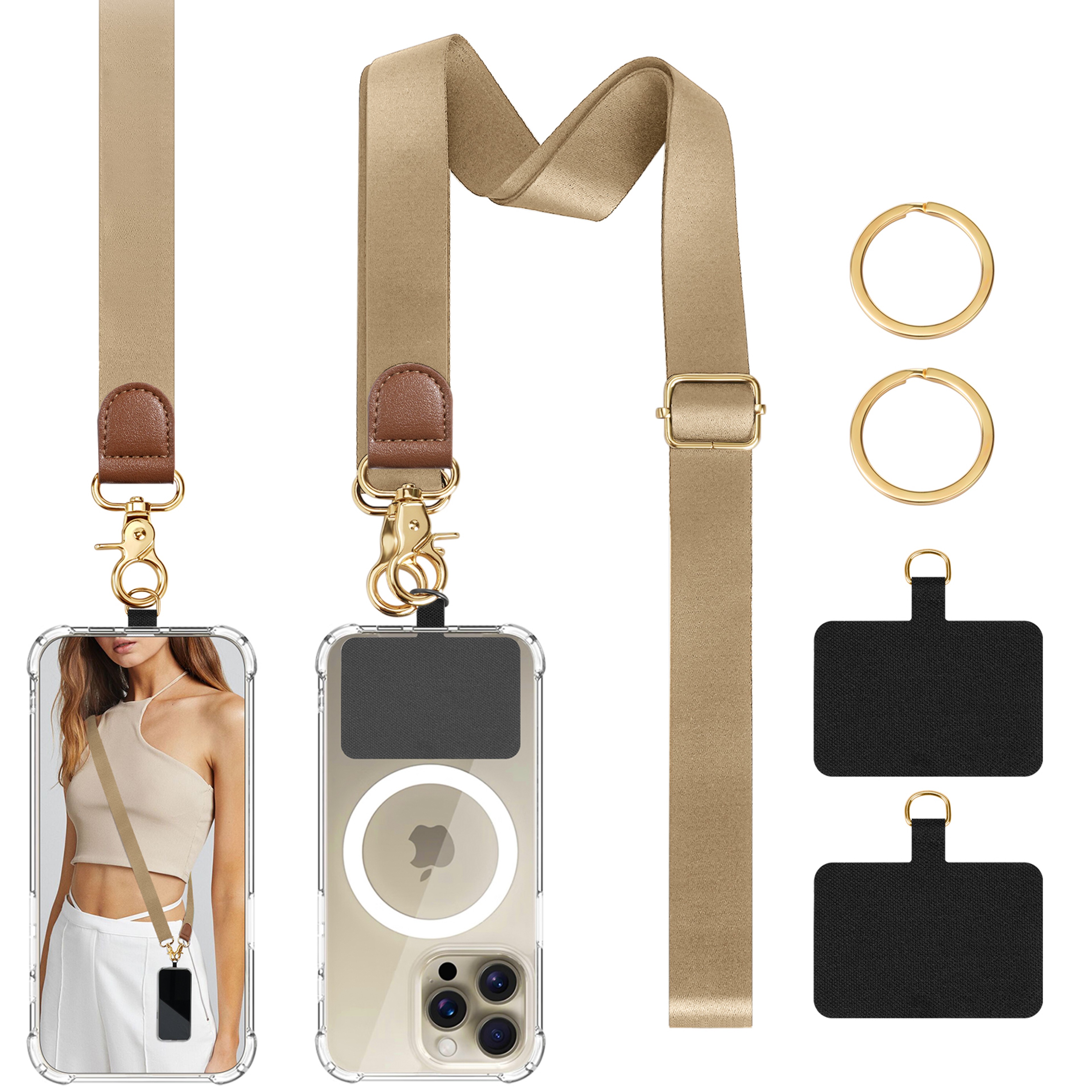 Universal Cell Phone Neck Lanyard, Phone Lanyard Crossbody Wrist Strap, Adjustable Anti-Theft Strap for All Smartphone – view 11