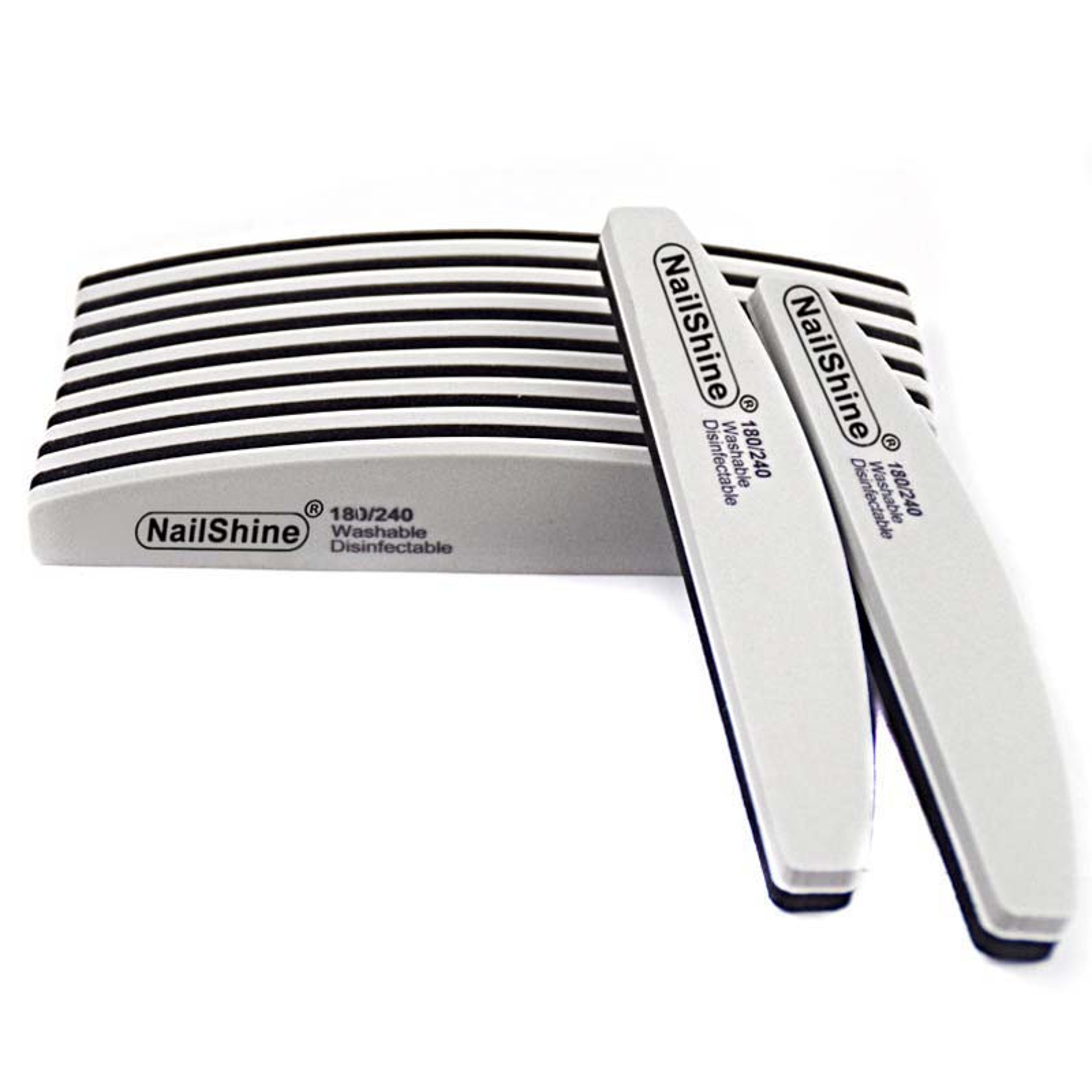 5pcs Nail Files Sponge Block 180/240, Gray Black Boat Buffer, Gel Polish Sanding Lime a Ongle, Manicure Tools – view 2