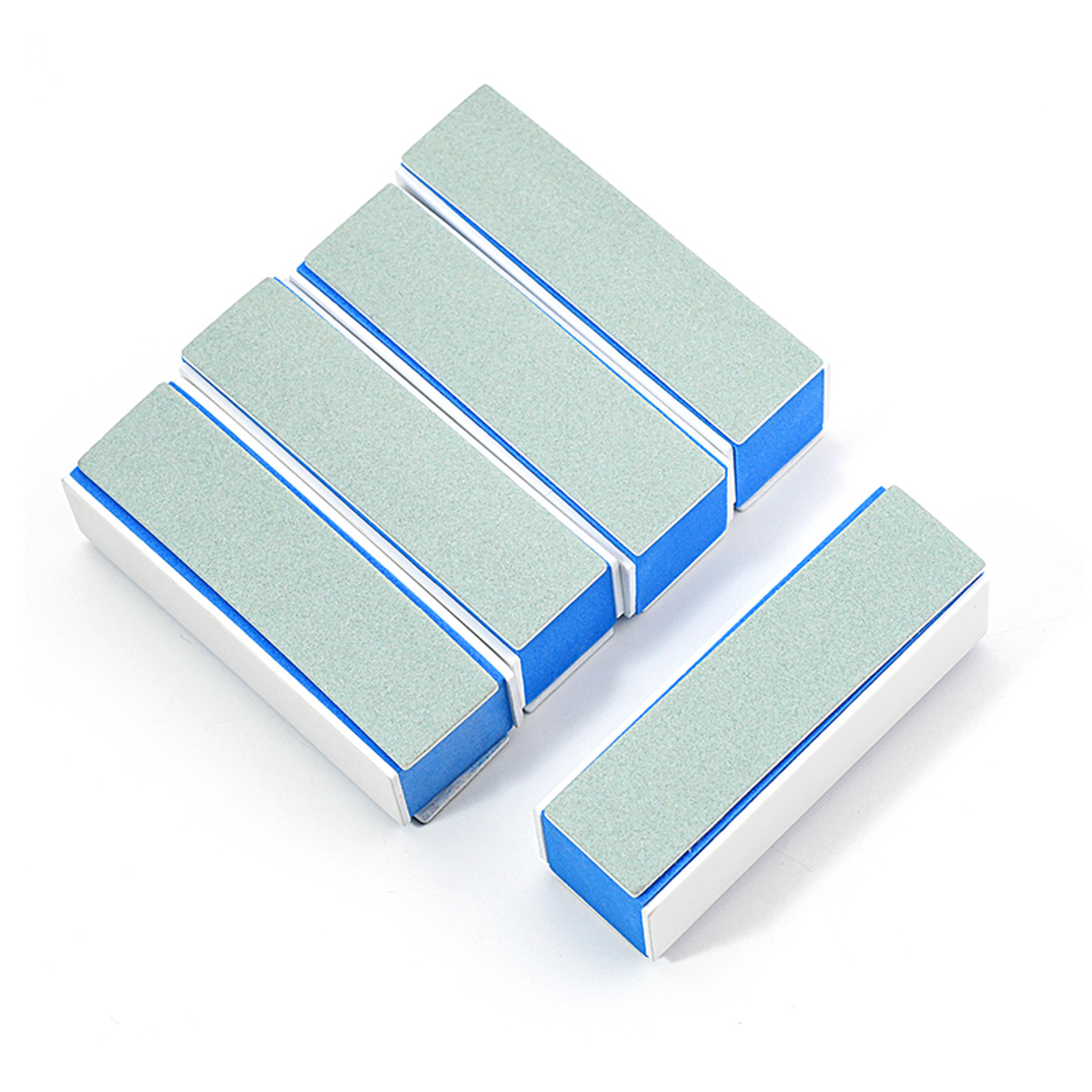 4 Way Blue Core Nail Buffer Blocks 2Pcs Set, Multi Grit Manicure Tools for Shaping, Smoothing, Glossy Salon Finish – view 4