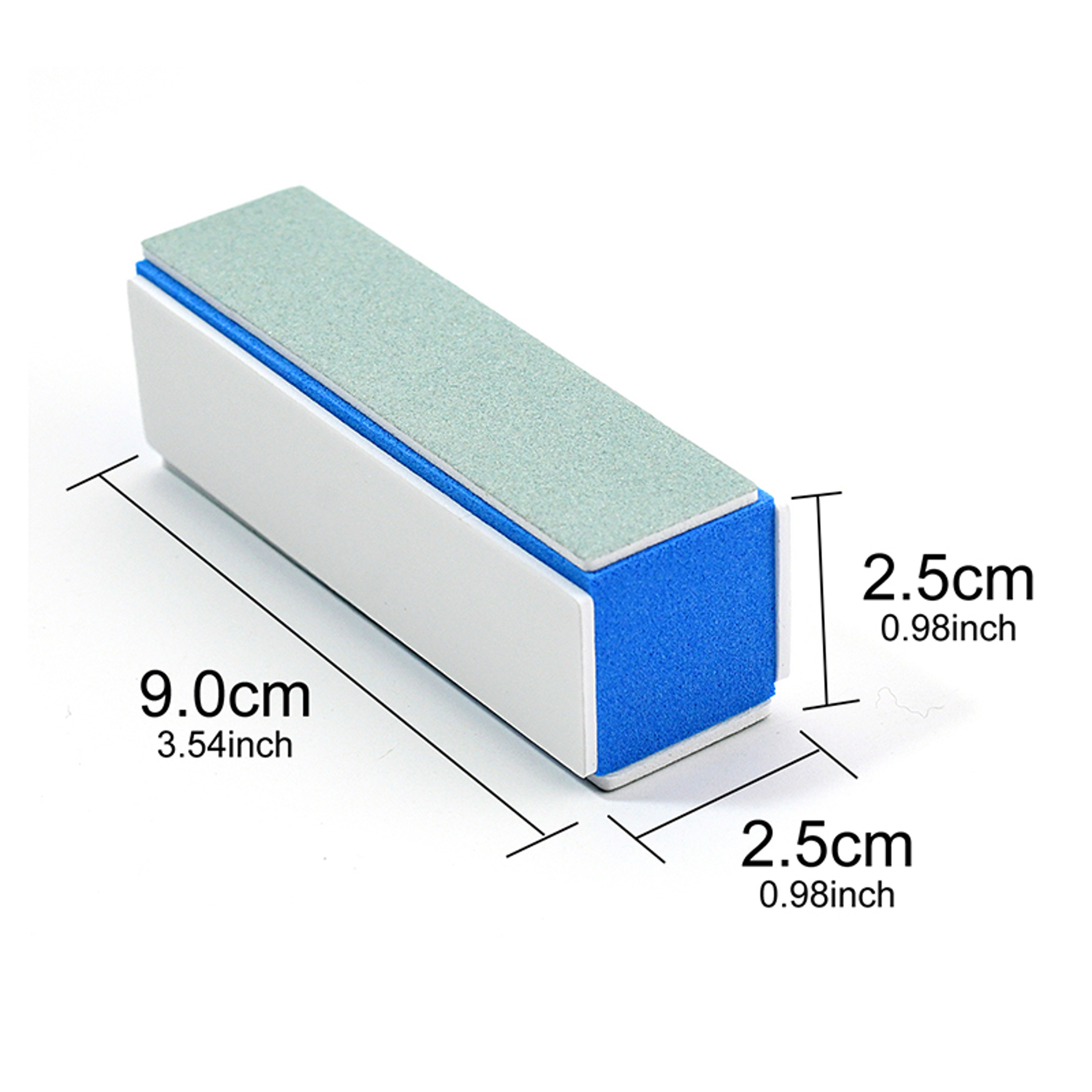4 Way Blue Core Nail Buffer Blocks 2Pcs Set, Multi Grit Manicure Tools for Shaping, Smoothing, Glossy Salon Finish – view 5