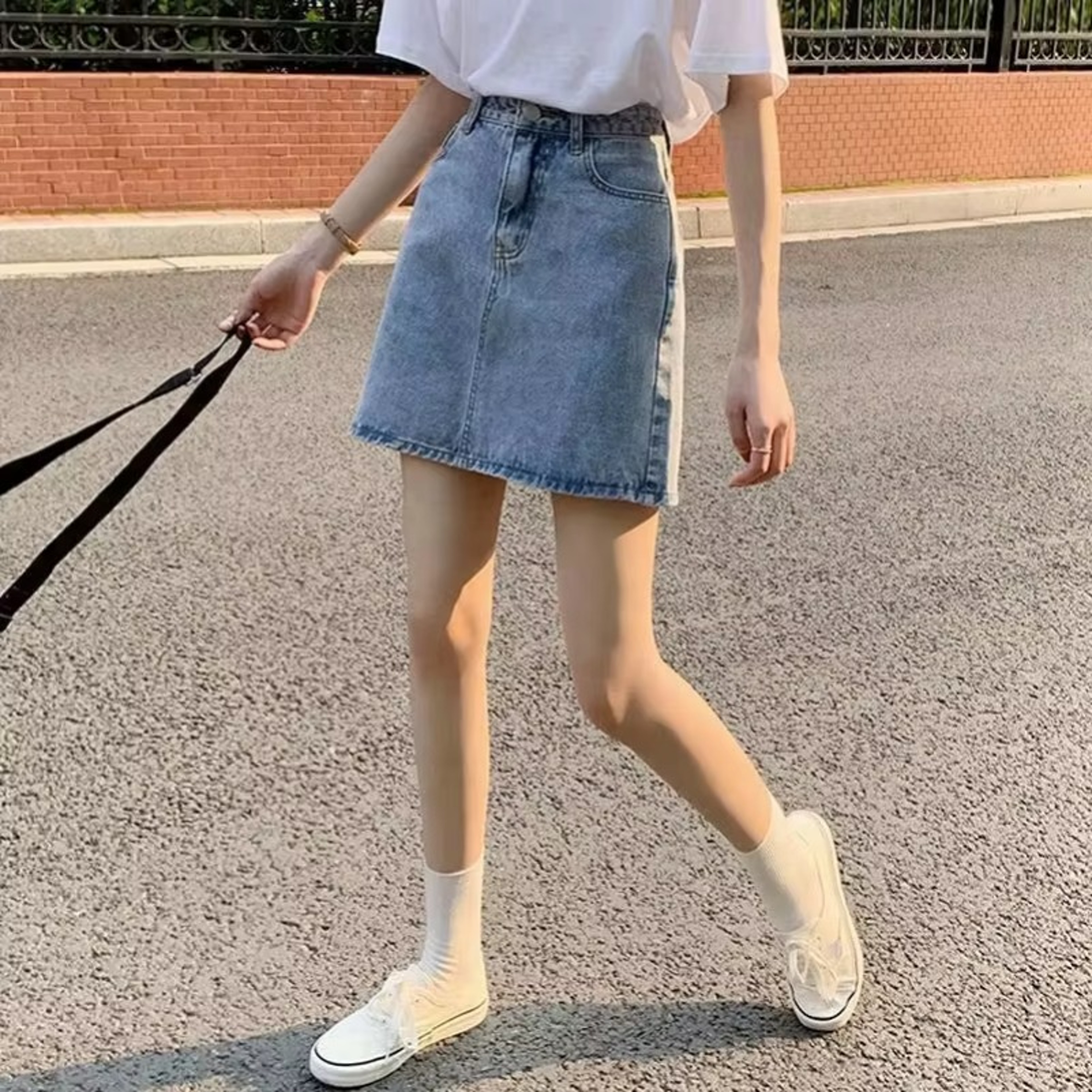 Summer Denim Short Skirt for Women, High Waist Sexy Tight Fit | Y2K Bag Hip Mini Skirt, Stretchy Jeans Skirt for Ladies – view 6
