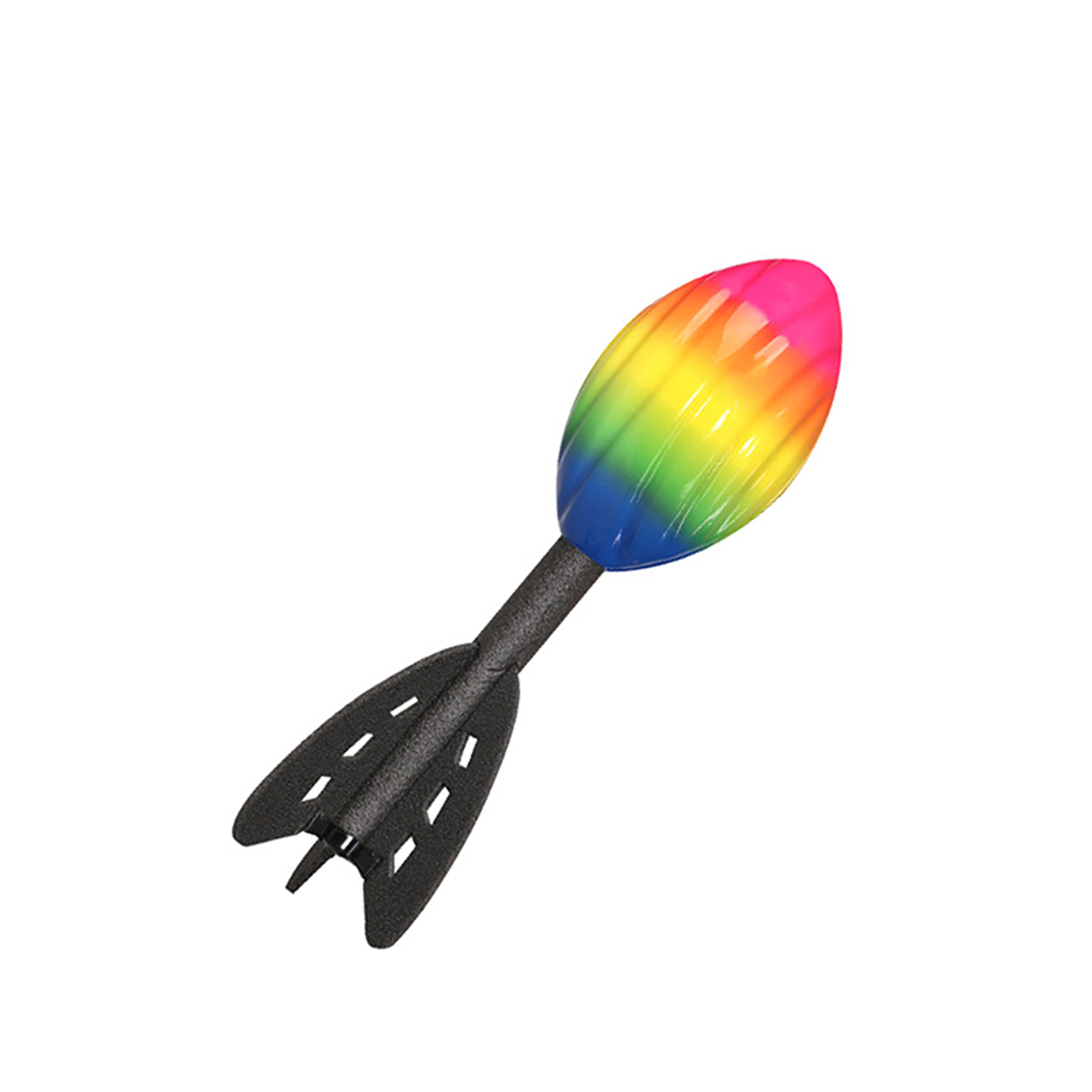 Rainbow Foam Rocket Launcher Toy for Kids, Outdoor Spiral Flying Toy, Long Distance Hand Thrown Rocket, Fun Football – view 2