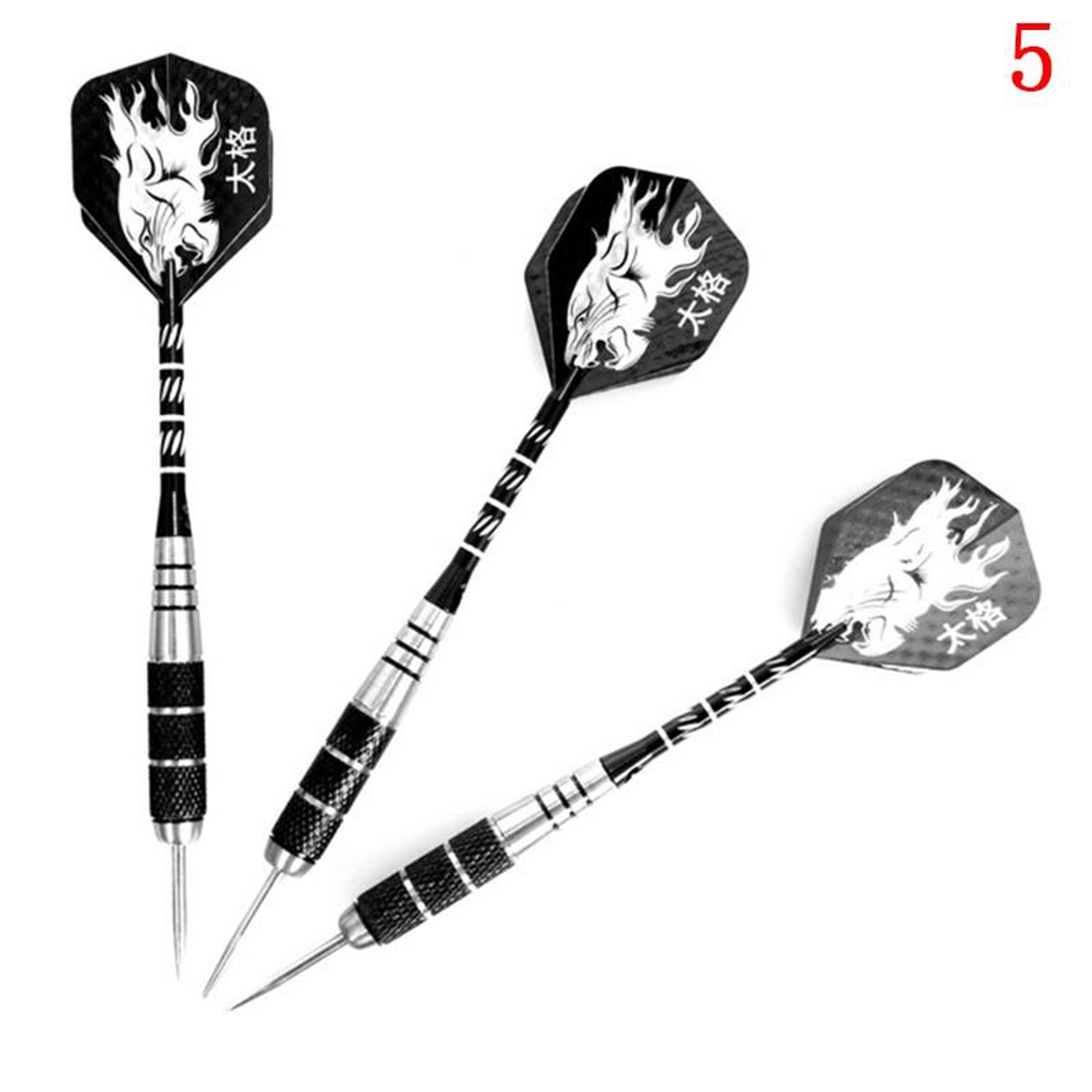 Professional Tungsten Steel Tip Darts Set, 3pcs Steel Shafts and Flights for Sports – view 9
