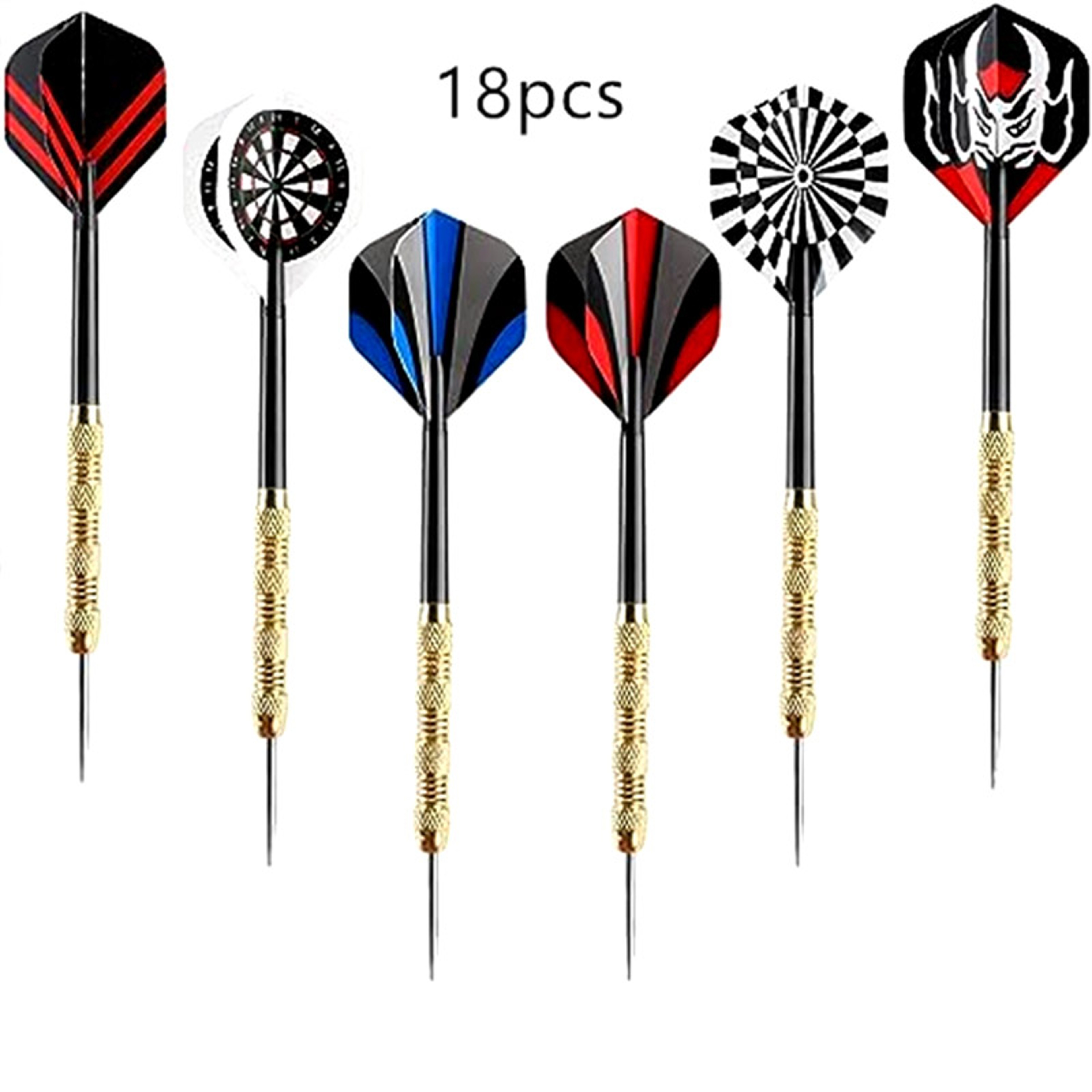 Professional Metal Darts, 18PCS Steel Tip Darts Set, 14G Copper Plated Dart Board Needles – view 4