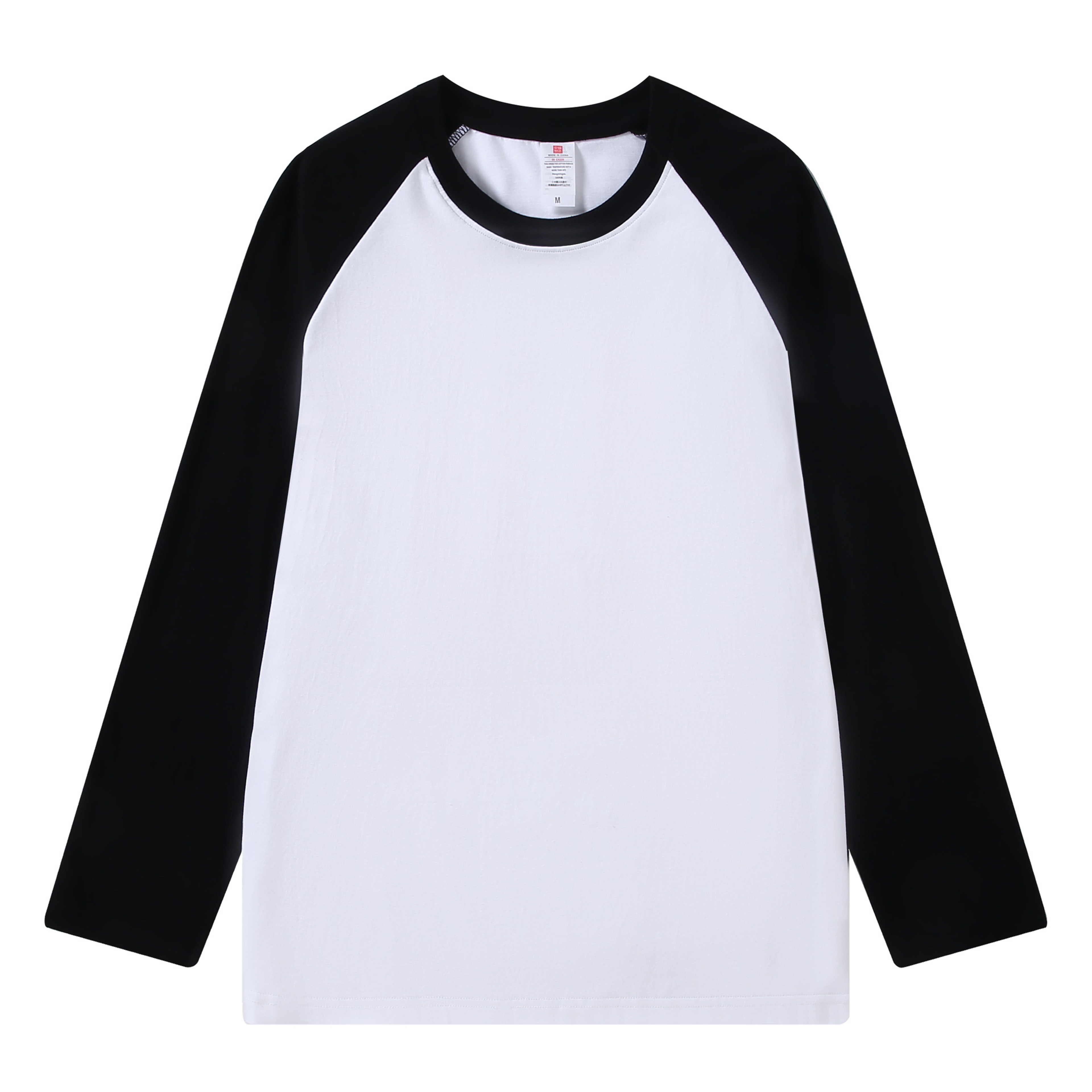 Retro Mens T Shirt Pure Cotton Long Sleeve Top Loose Fit US Style Splicing Shoulder Sleeve Design 11