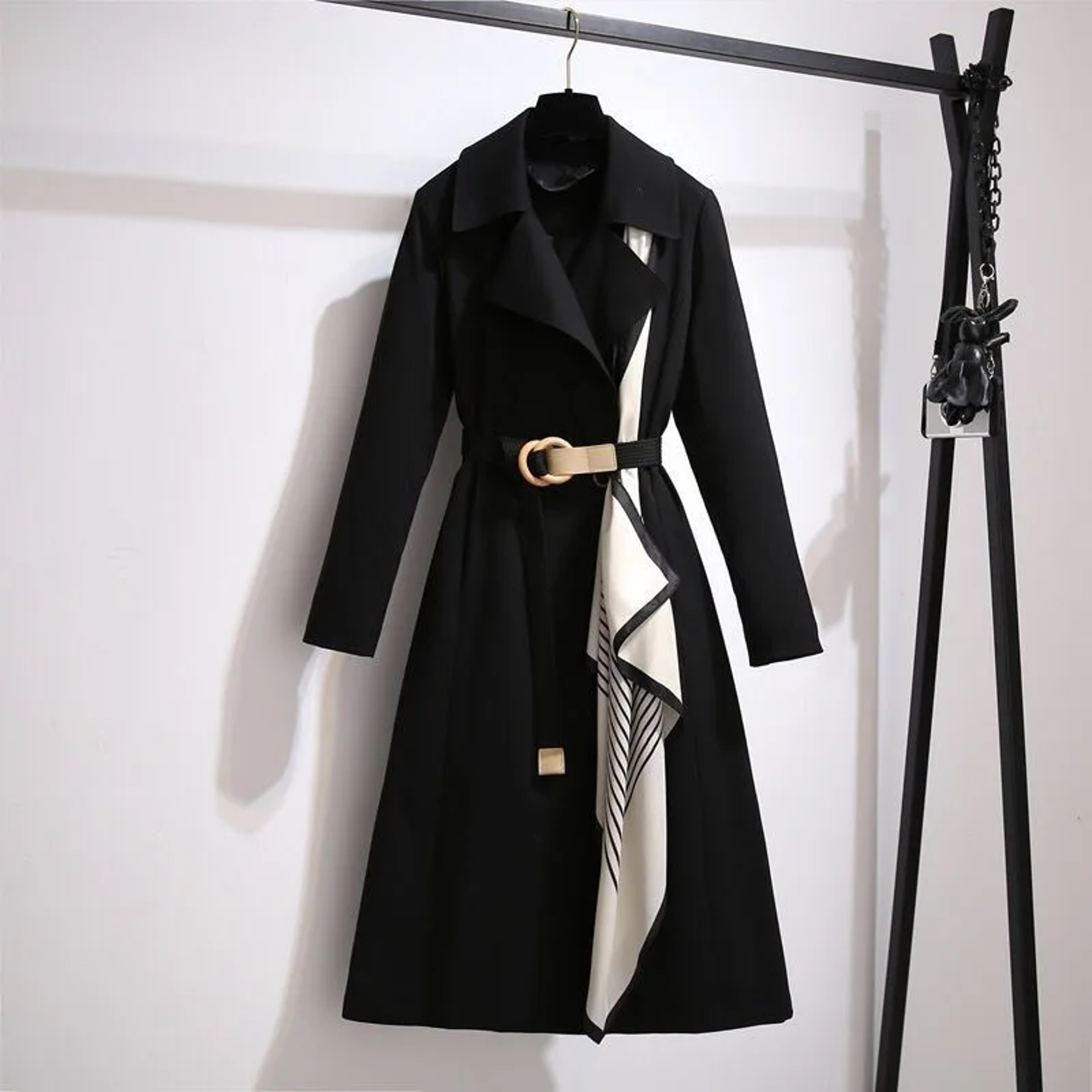 Elegant Womens Long Coat Loose Fit Fashionable Outerwear For Spring And Autumn Trendy And Slimming  0