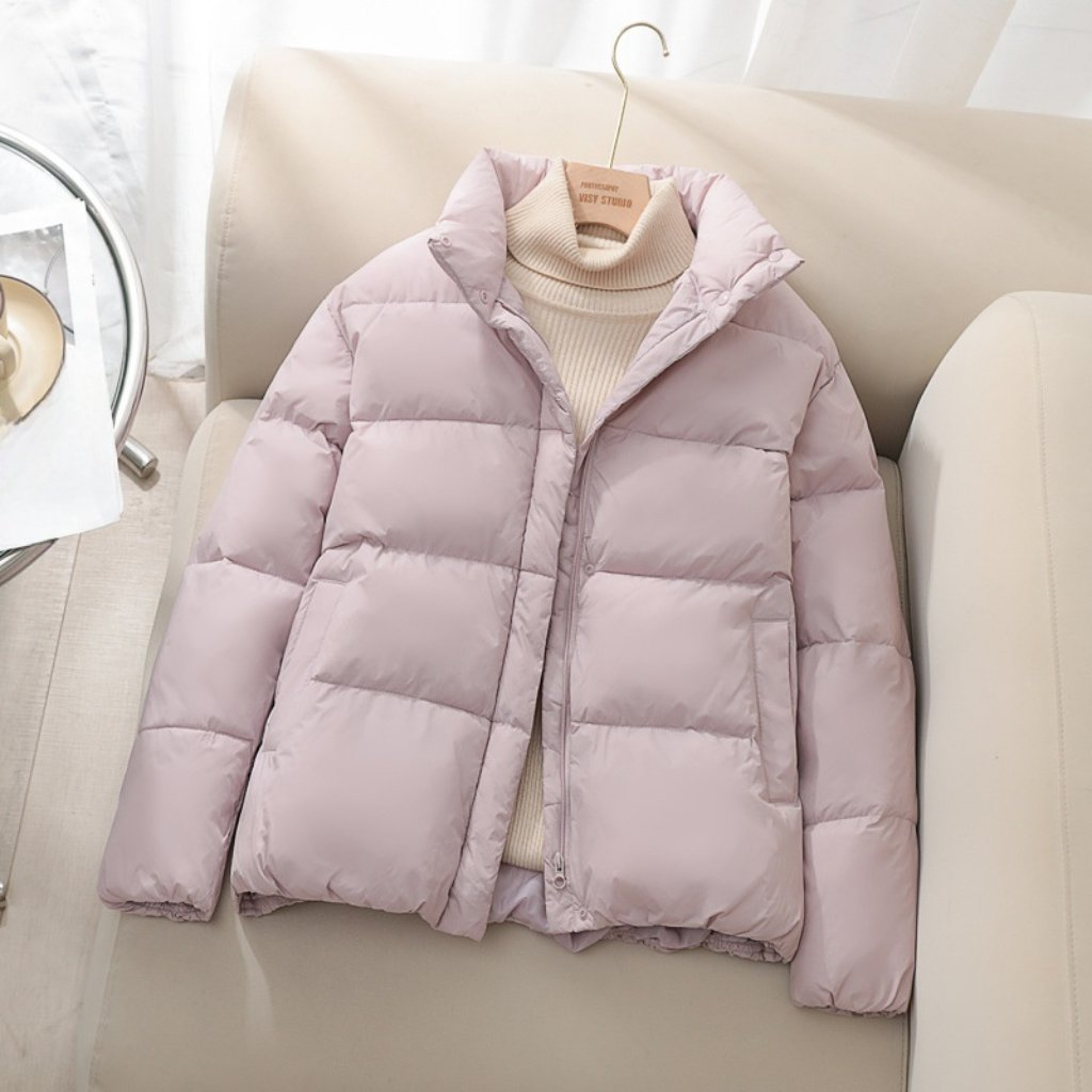 Winter Coat Womens Loose Fit Short Puffer Jacket Thickened Cotton Padding For Cold Weather 4