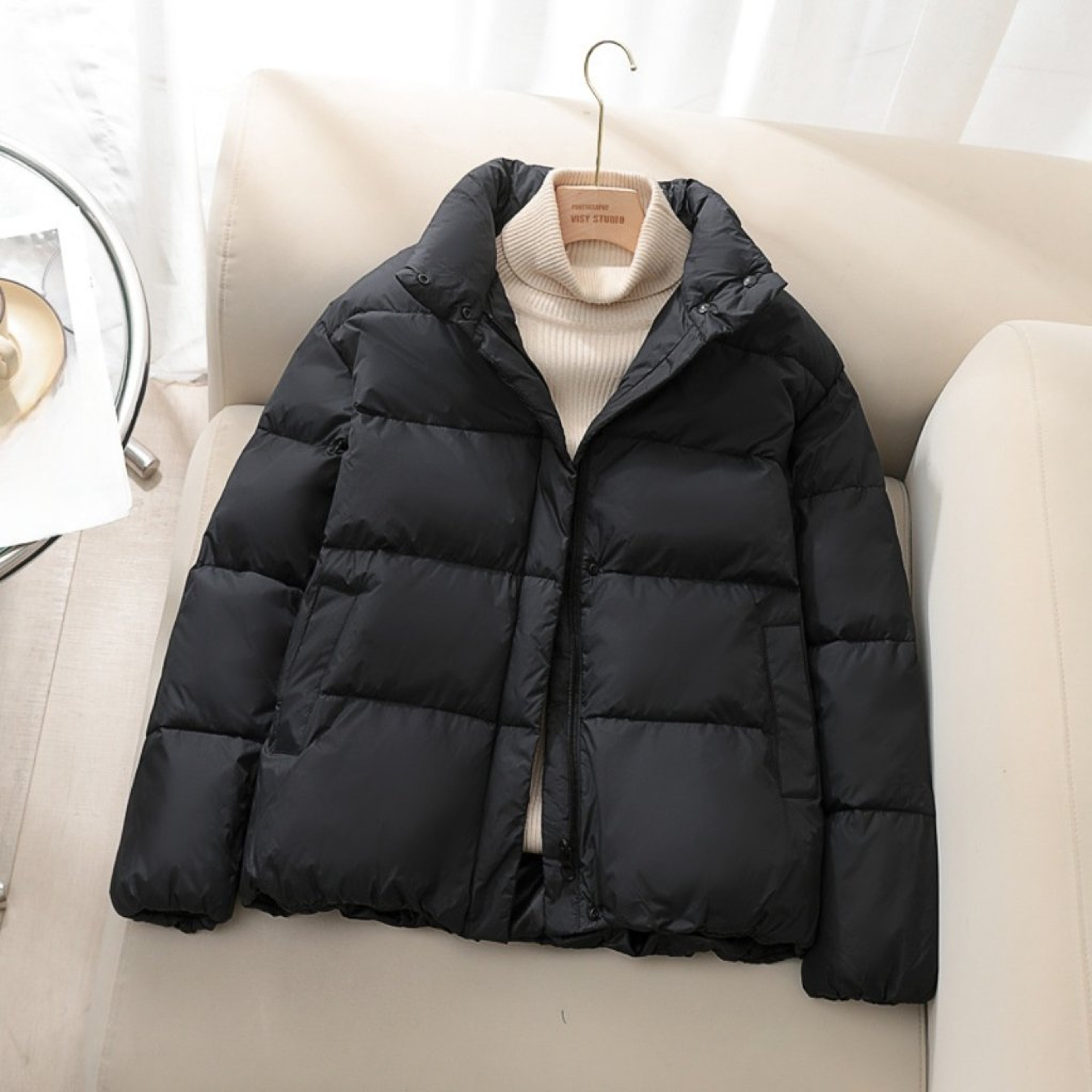 Winter Coat Womens Loose Fit Short Puffer Jacket Thickened Cotton Padding For Cold Weather 5