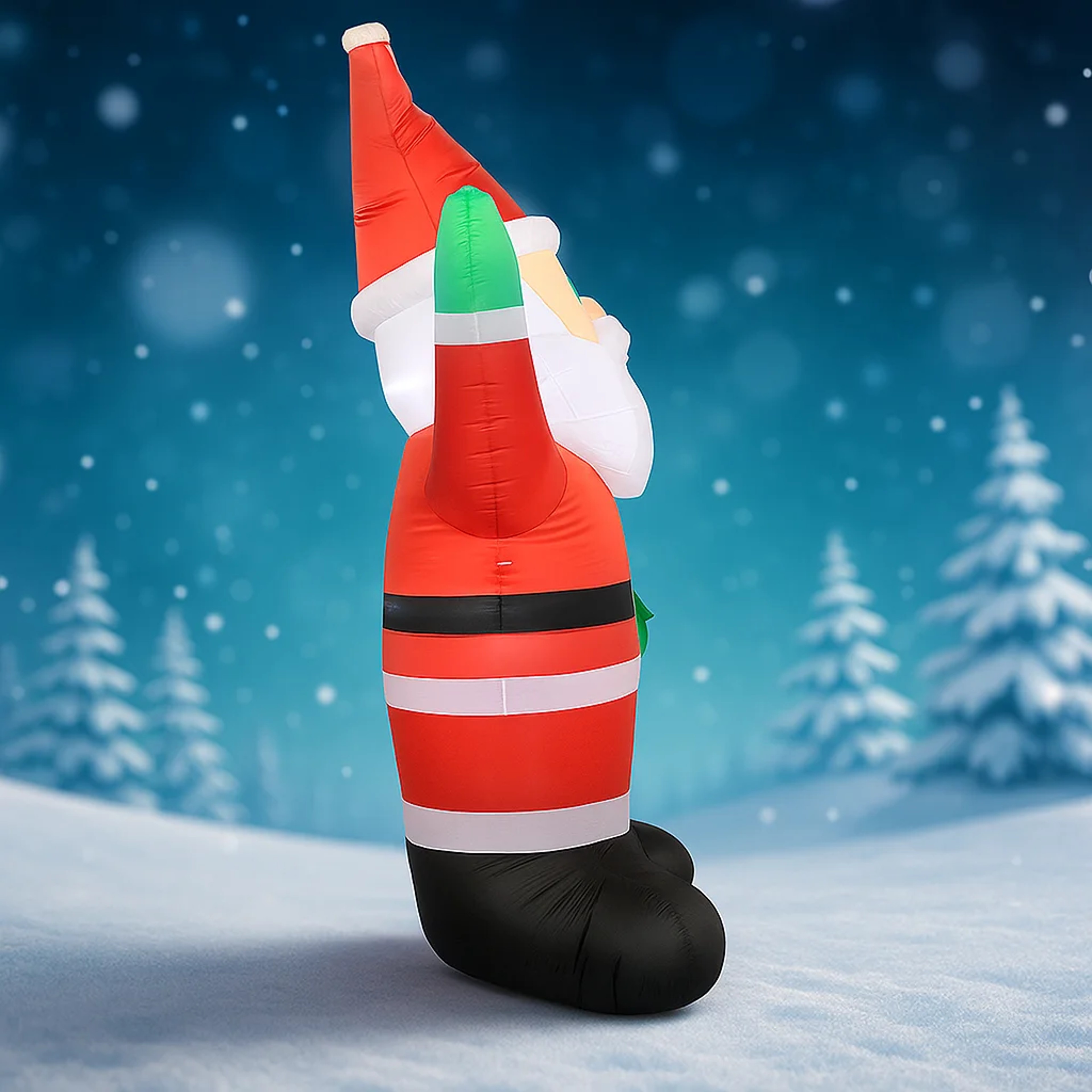 Inflatable Toy Wave Hand Santa Claus Christmas Decoration For Yard With LED Light Home Ornament Fes 2