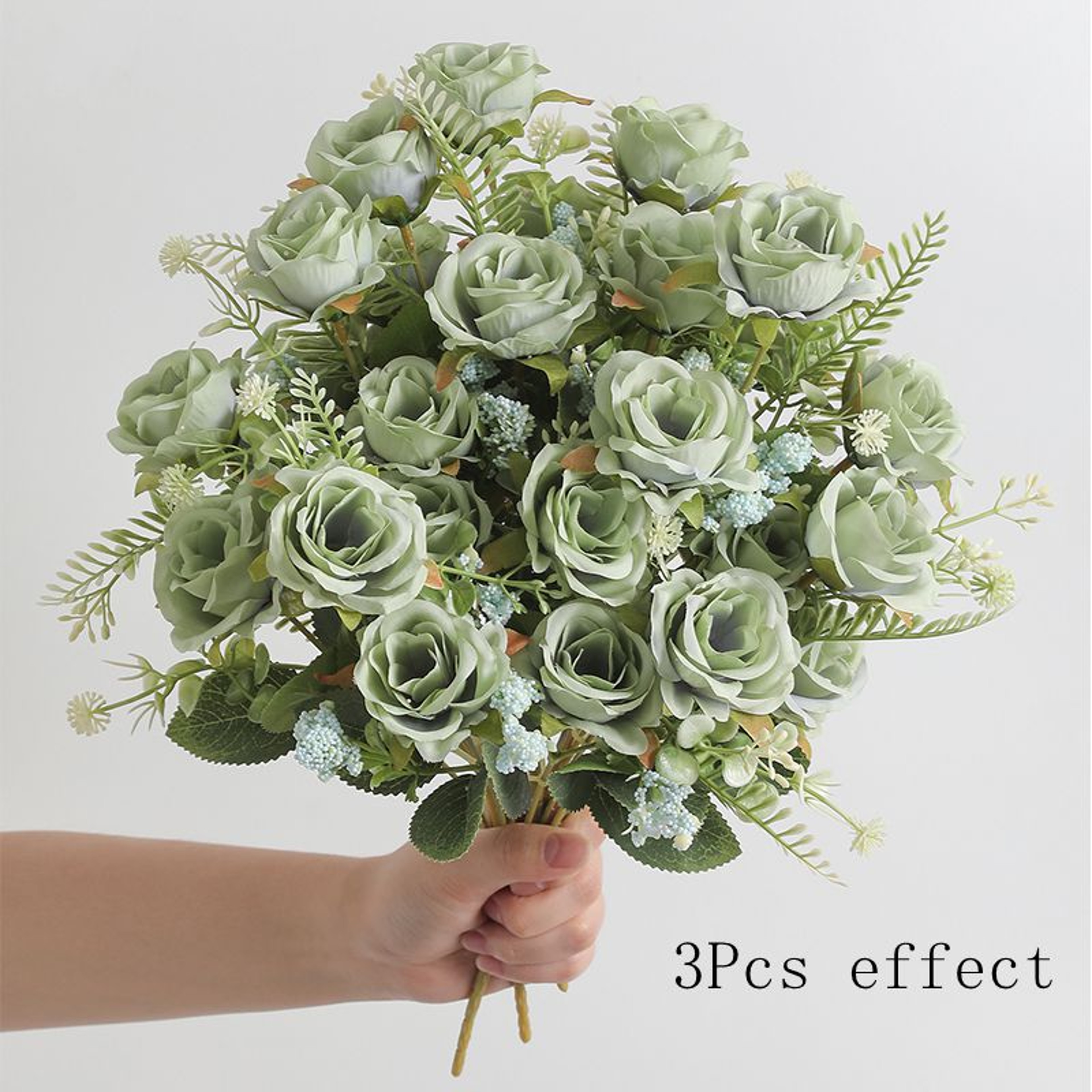 Rose Artificial Flowers Bouquet With Heads Small Bud Fake Flowers For Wedding Home Room Decor And F 7