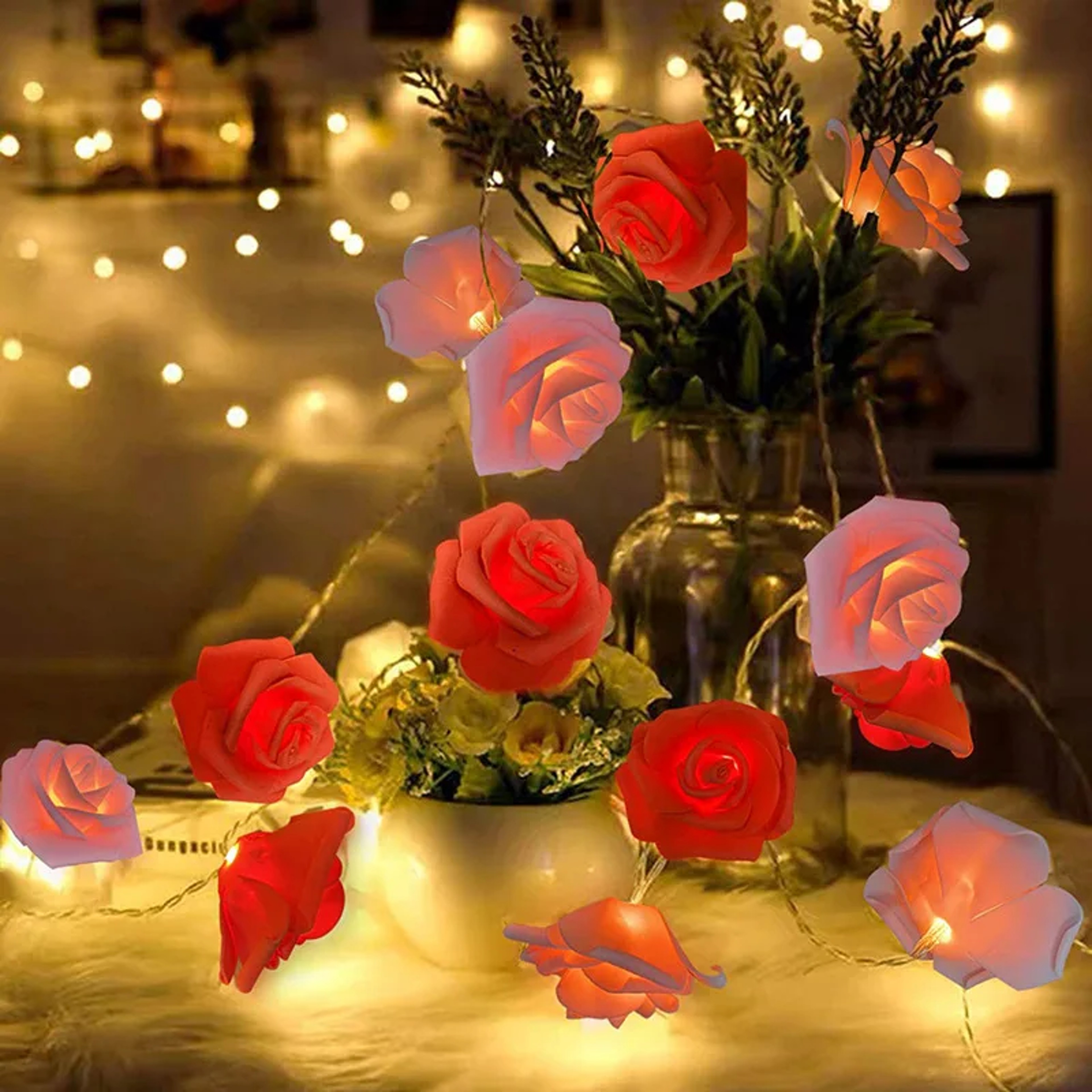 LED Rose Light Decoration For Wedding Valentines Day Girl Room Small Garden Night Light Christmas F 1