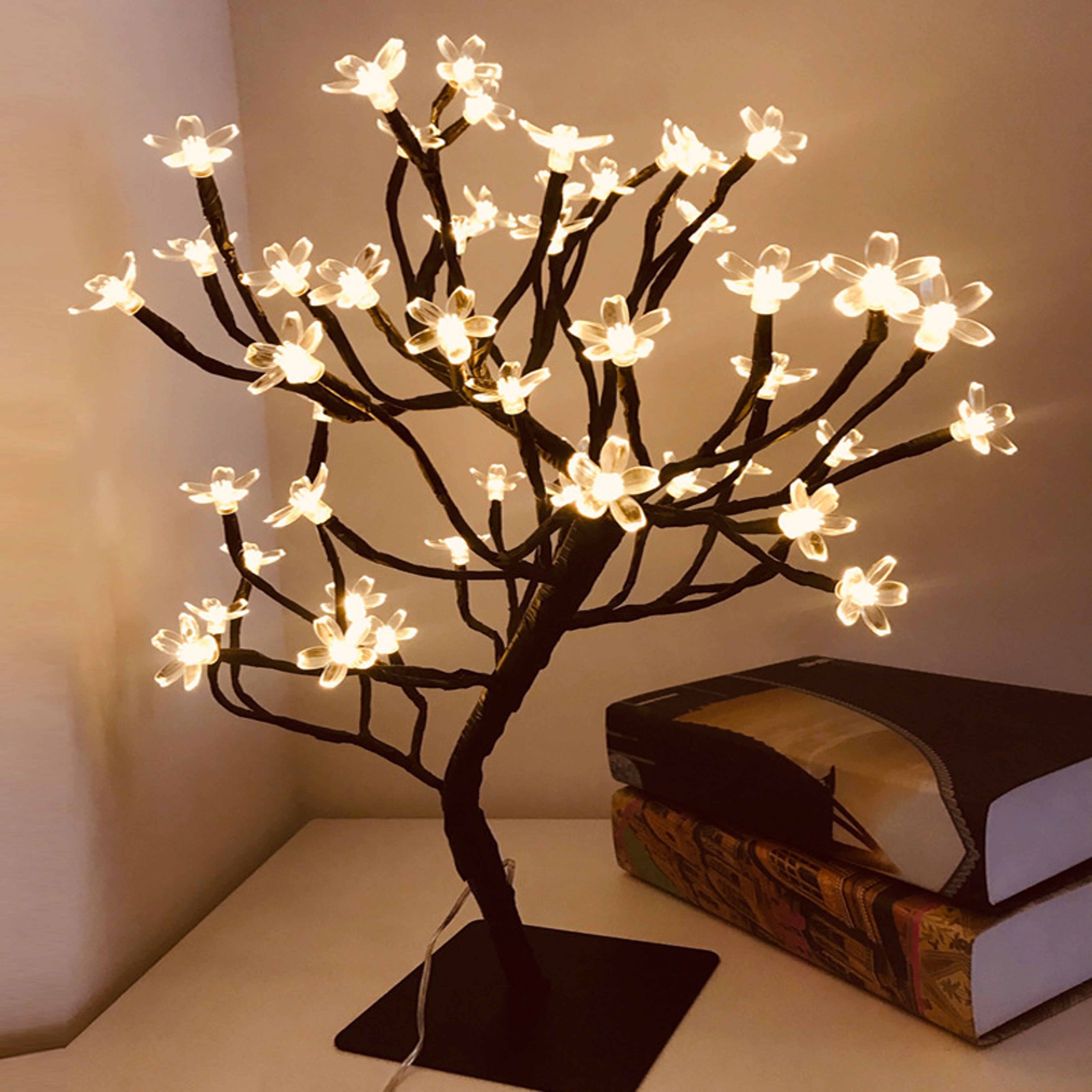 LED Rose Flower Table Lamp USB Christmas Tree Fairy Lights Night Lights For Wedding Home Party Deco 4