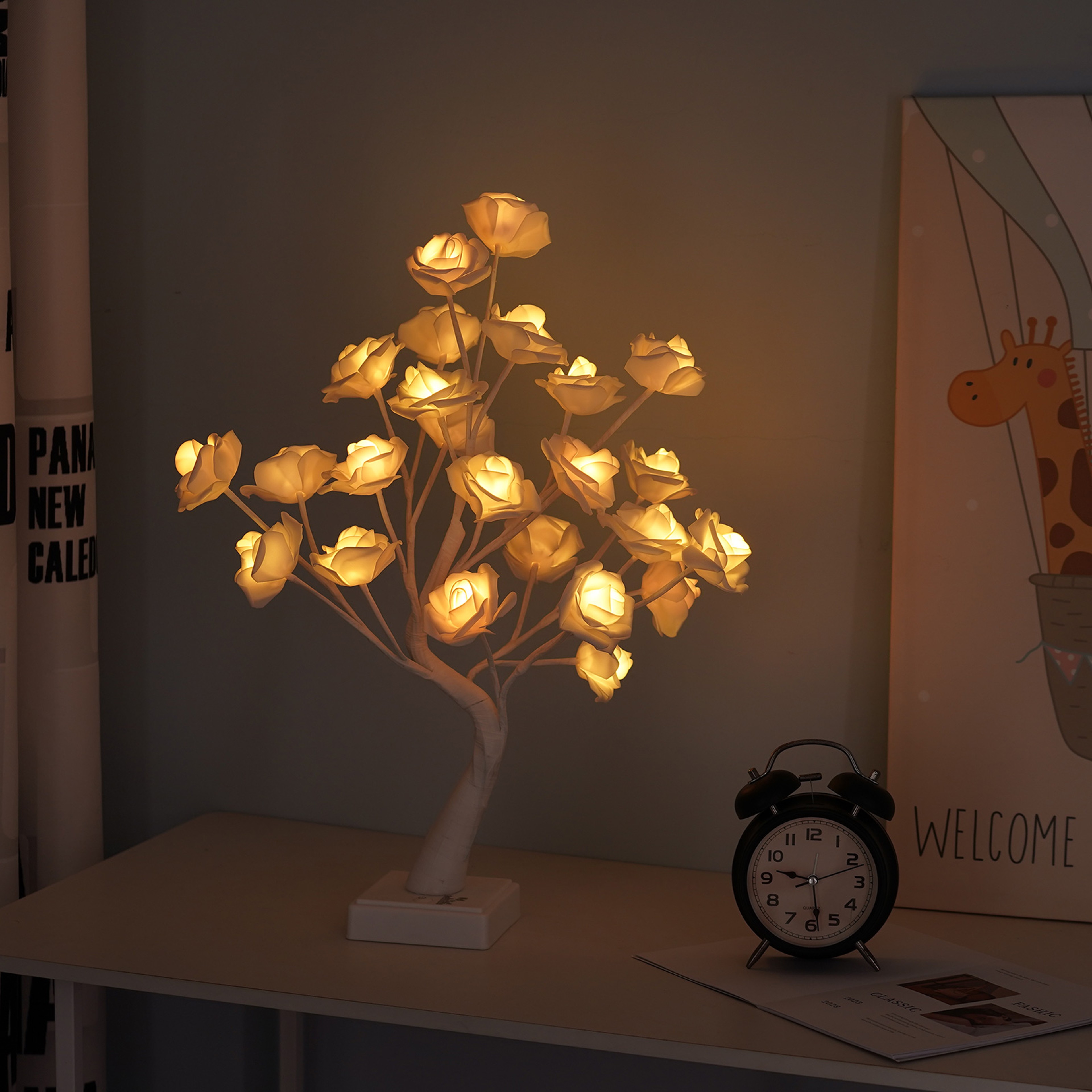 Rose Flower Tree Lights Willow Table Lamp Decor for Home Wedding Party Bonsai Tree Christmas Night Light Gift – view 4