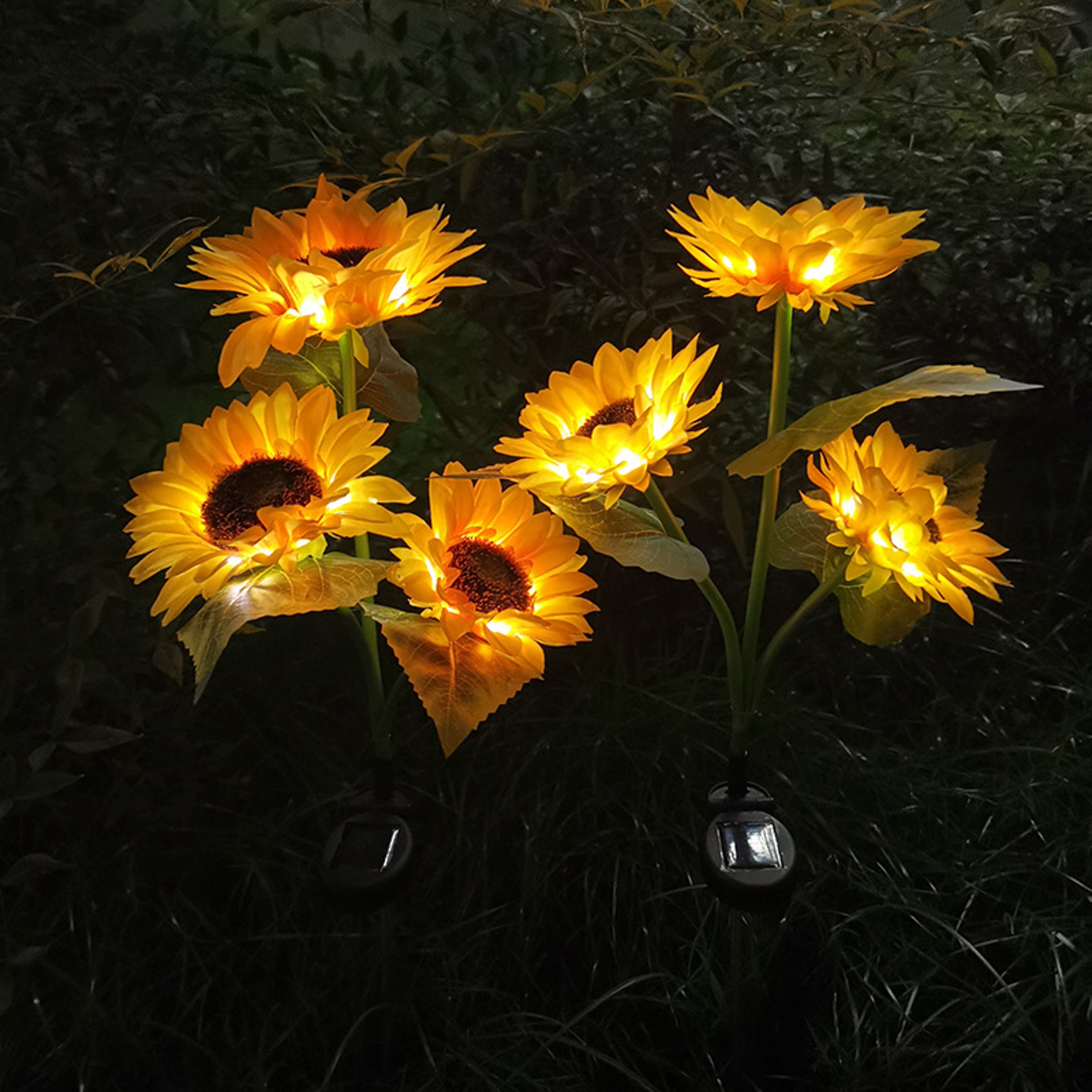 LED Solar Rose Flower Lights Outdoor Garden Decoration Waterproof Lawn Lamp Landscape Sunflowers Light – view 1