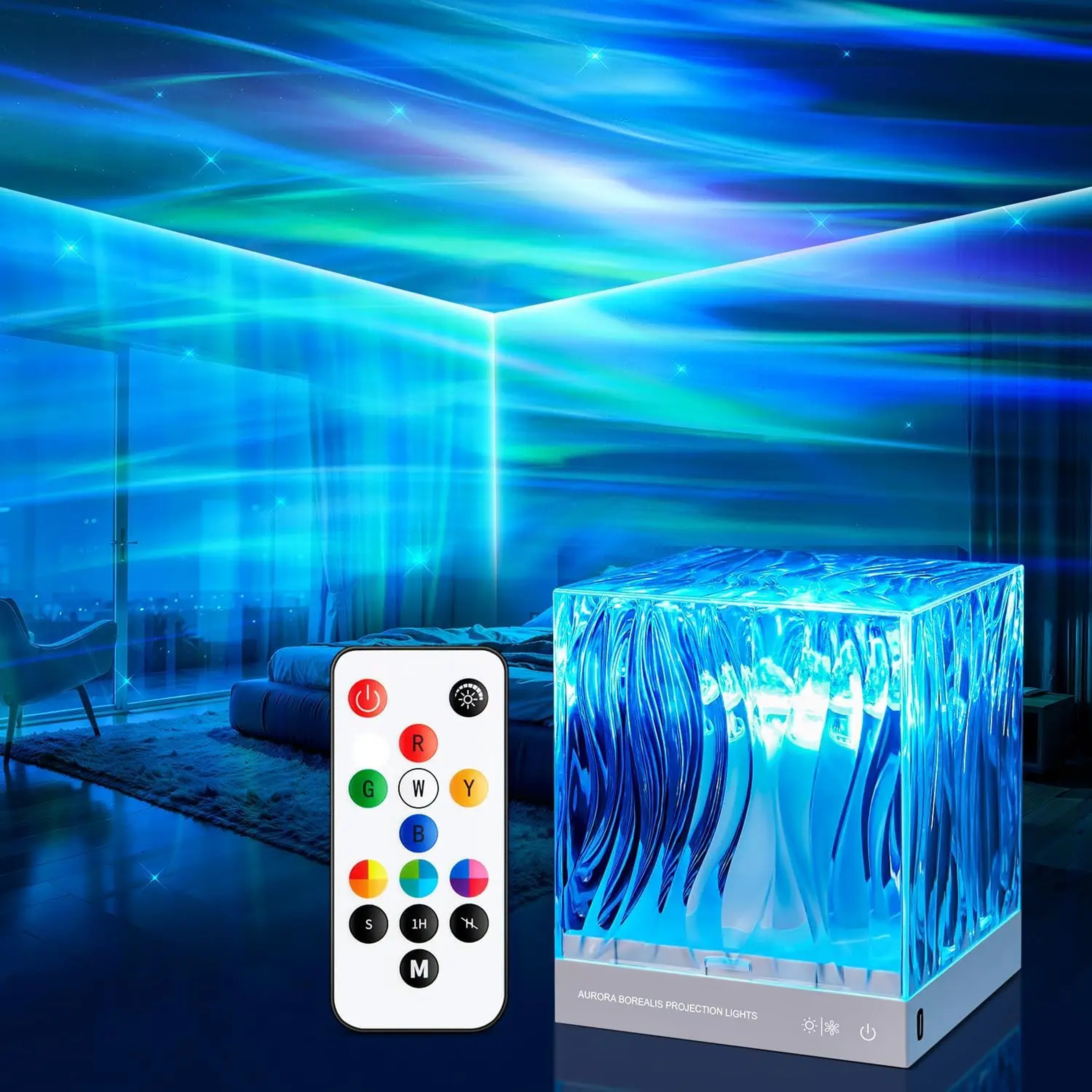 USB LED Galaxy Star Projector Colors Aurora Glow Night Lamp For Childrens Gift 6