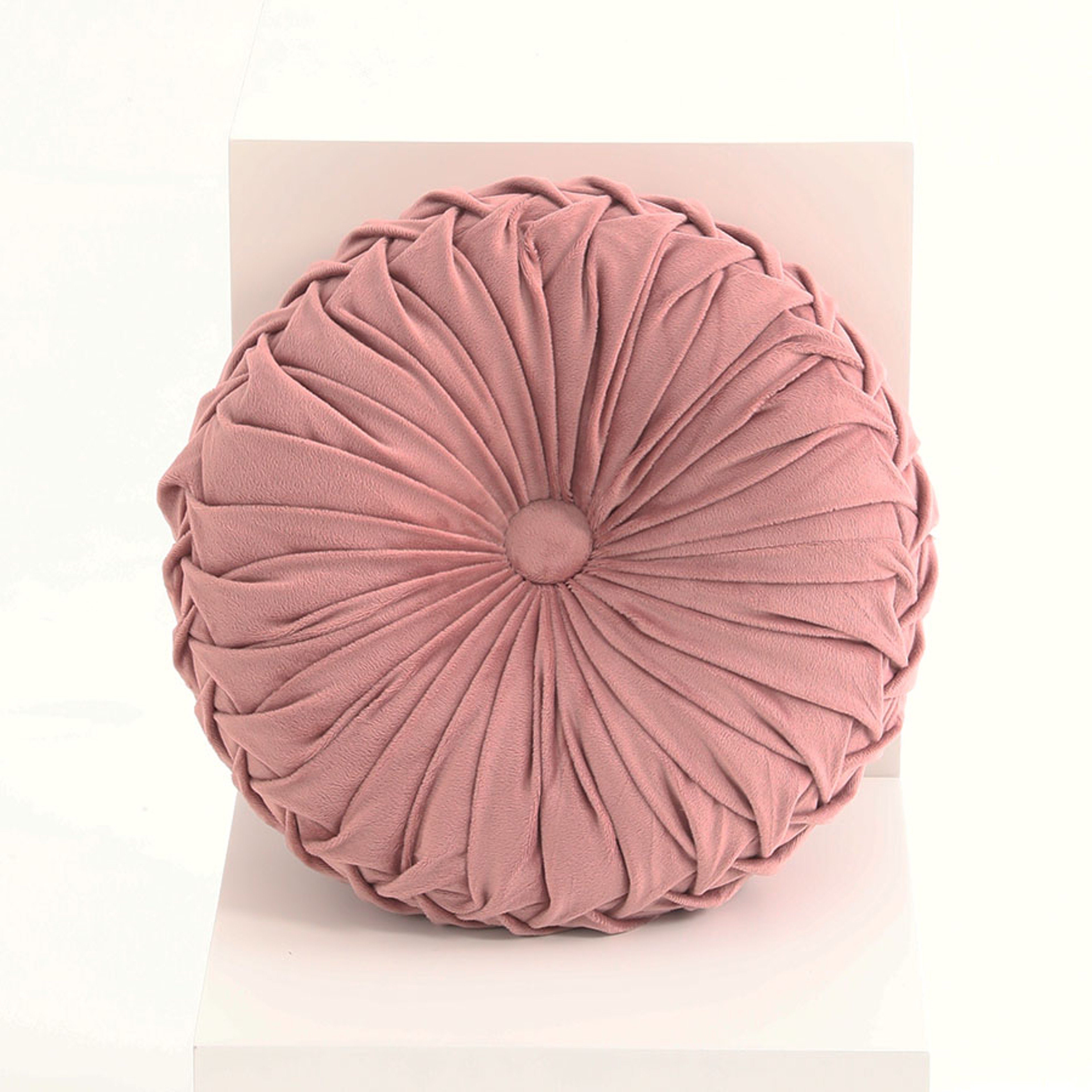Lumbar Support Throw Pillow Hand Sewn Pleated 3D Velvet Pumpkin Cushion For Sofa Bed Chair 7