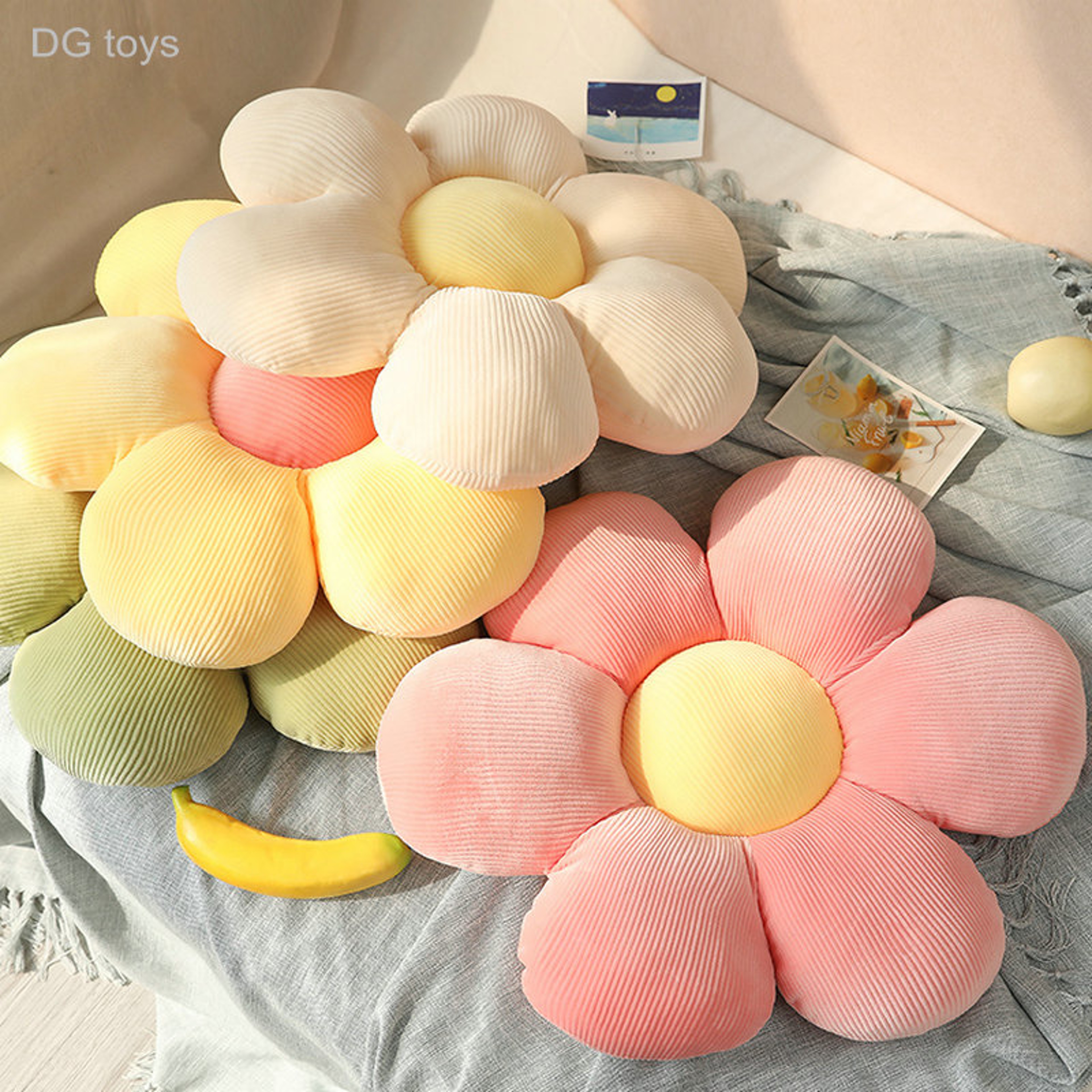 Six Petal Flower Cushion HighQuality Sunflower Pillow Bay Window Pink Flower Setting For Bedroom Se 3