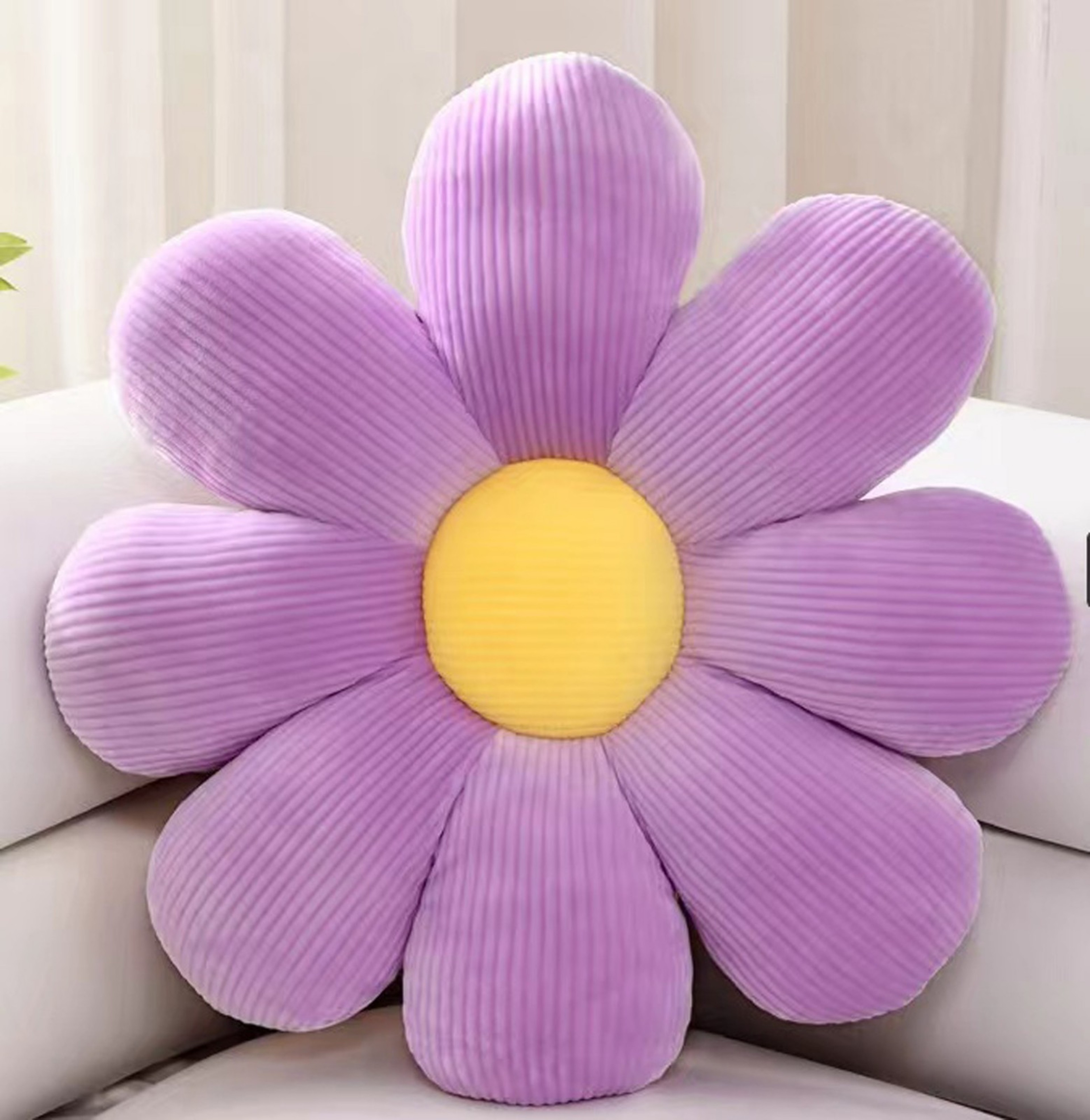 Stuffed Flower Pillow Daisy Setting For Kids Bedroom Girly Room Decor Bay Window Pillow Pink Flower 2