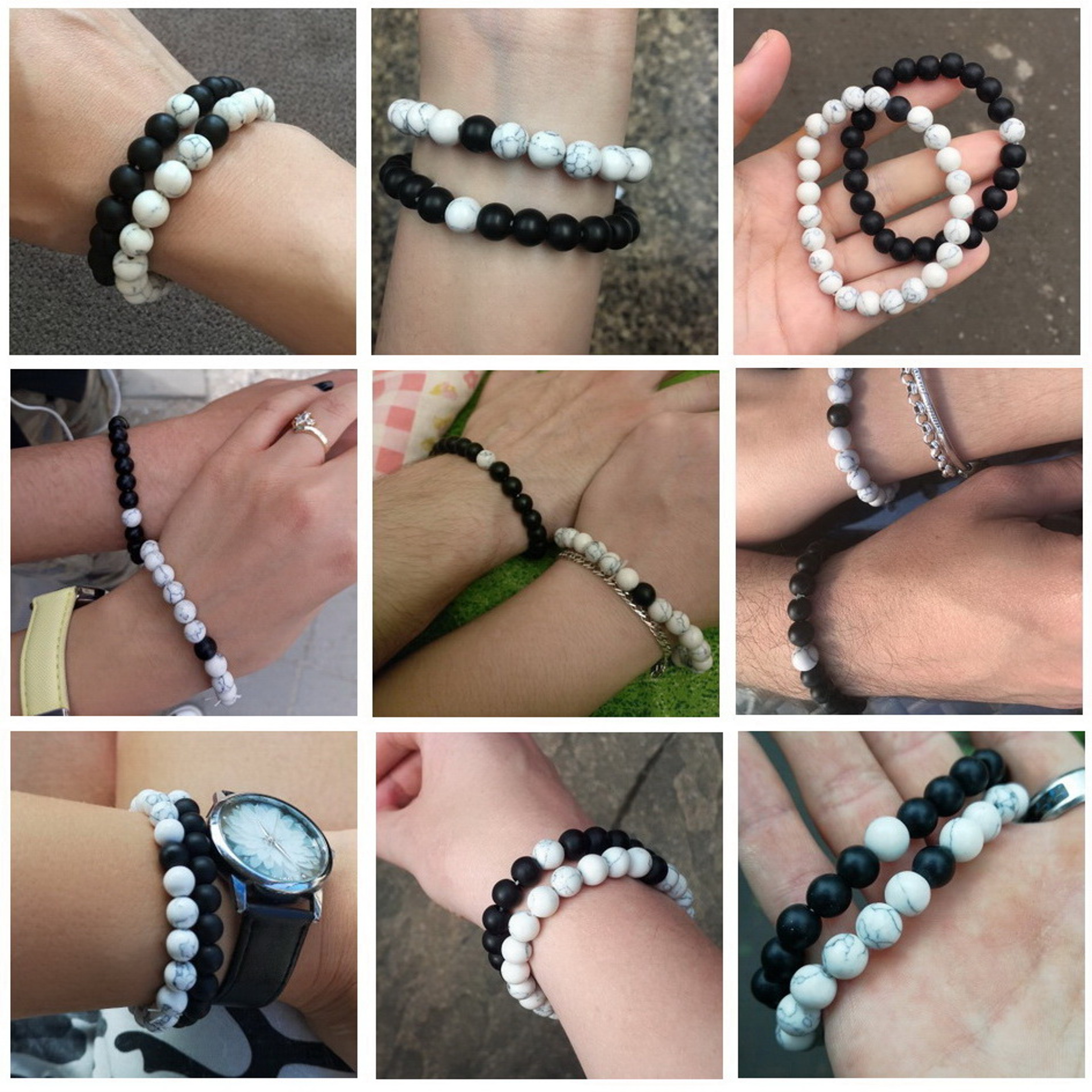 Natural Stone Yoga Bead Bracelet For Men Women Couples Distance Friendship Gift 4