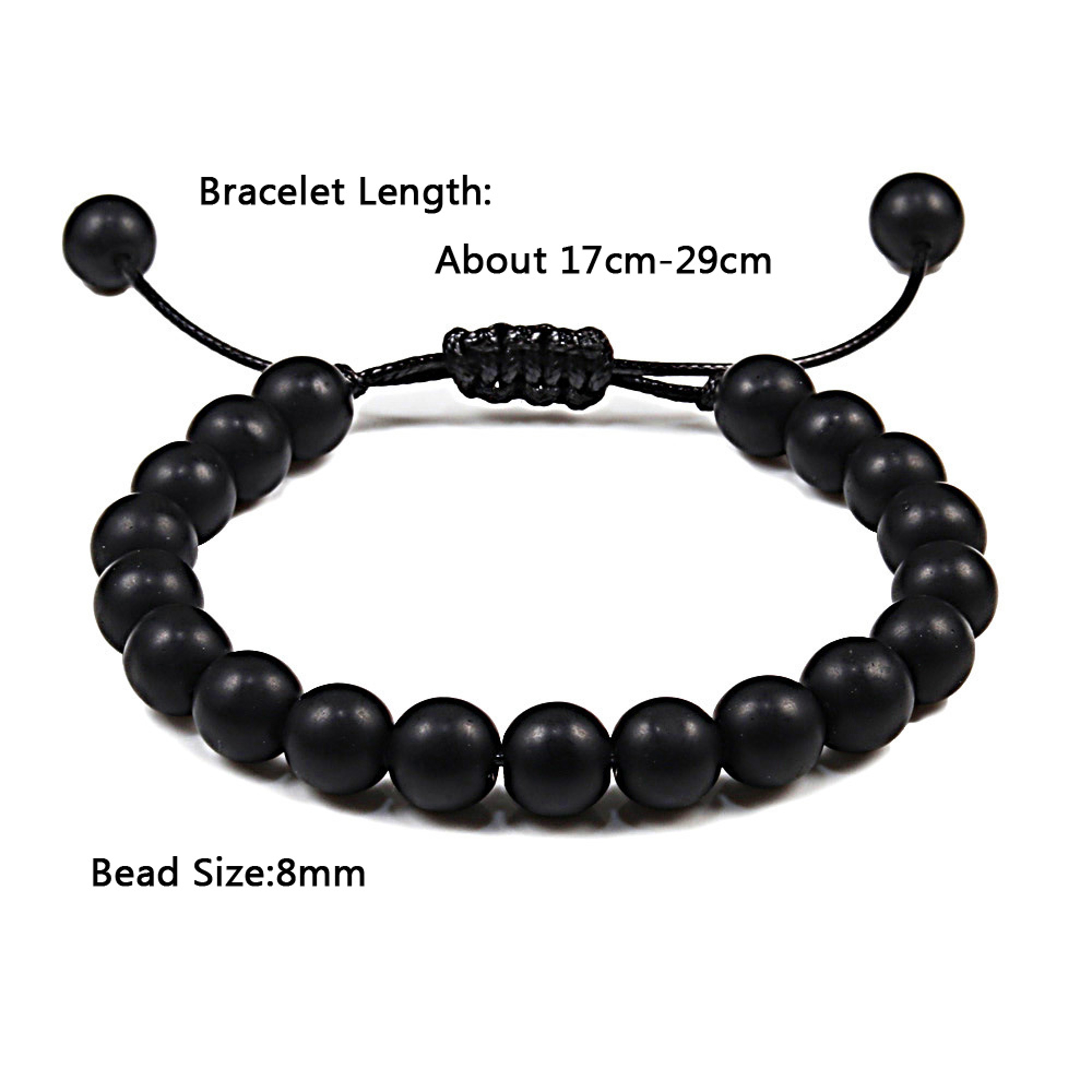 Natural Tiger Eye Beaded Bracelet Personalized Volcanic Stone Howlite Onyx Adjustable Chain For Men 4