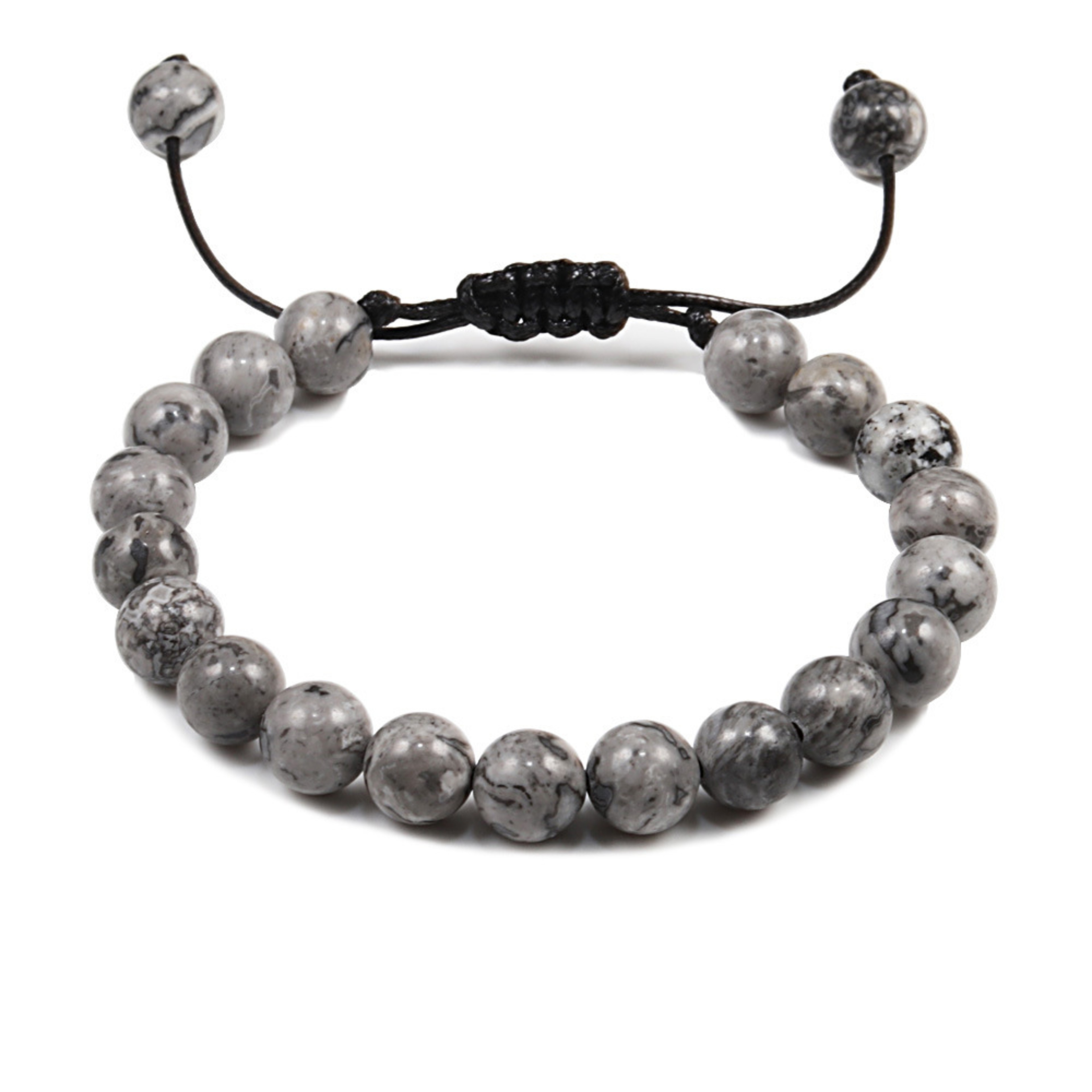 Natural Tiger Eye Beaded Bracelet Personalized Volcanic Stone Howlite Onyx Adjustable Chain for Men and Women Couple – view 14