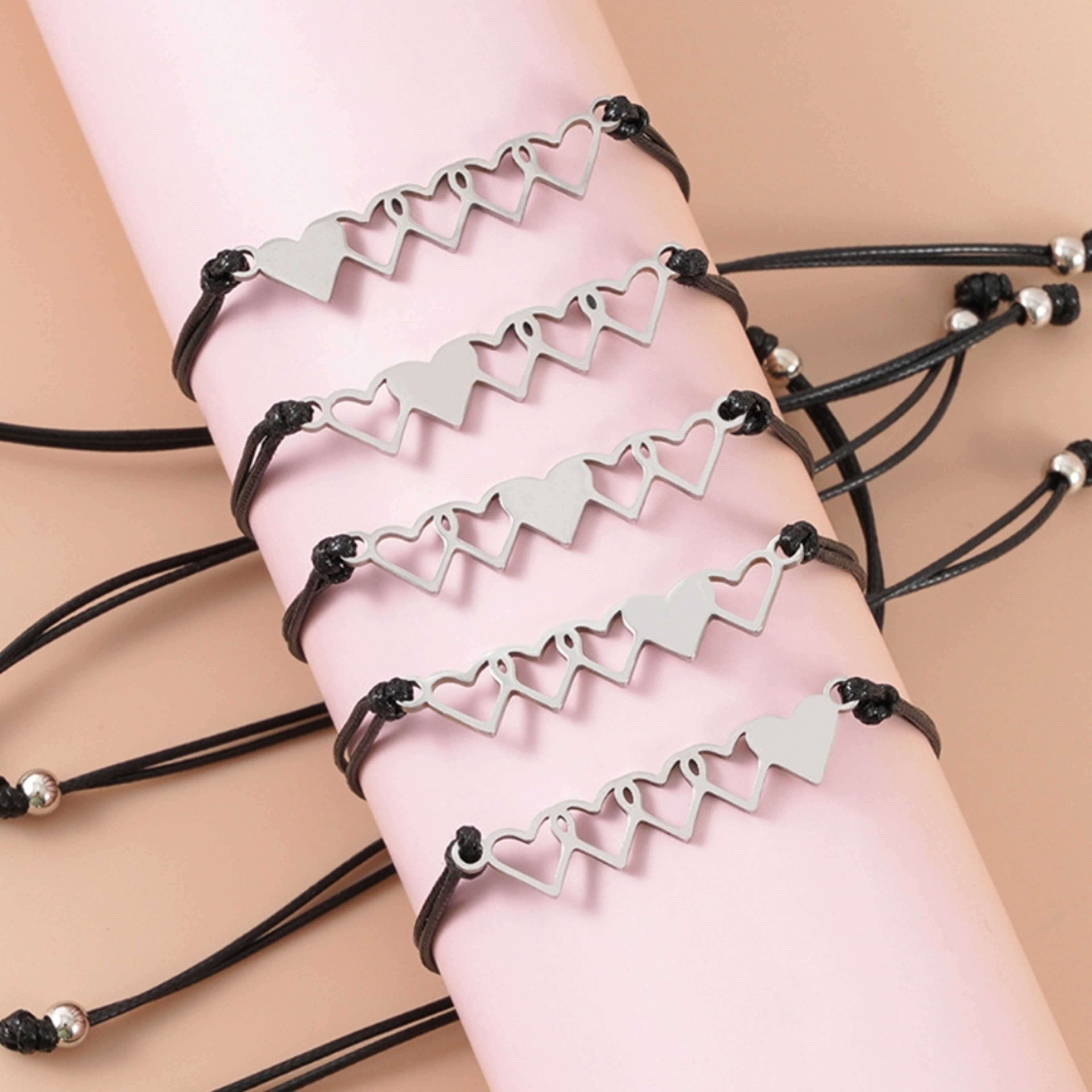Creative Friendship Bracelet for Sisters Bestie Long Distance Heart Gift for Girls – view 5