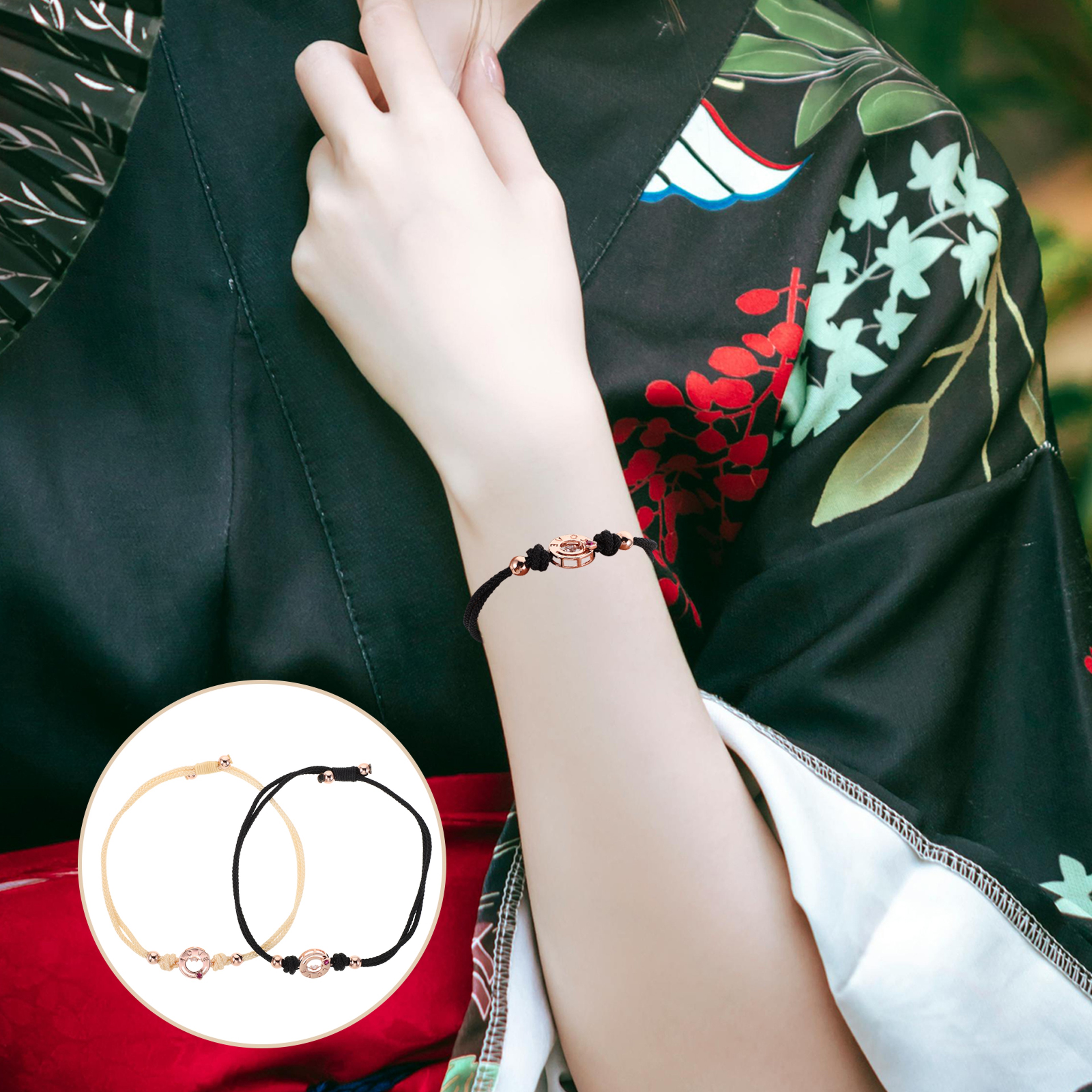 Durable Woven Adjustable Vibration Touch Bracelets For Him Her Long Distance Relationship Couples M 1