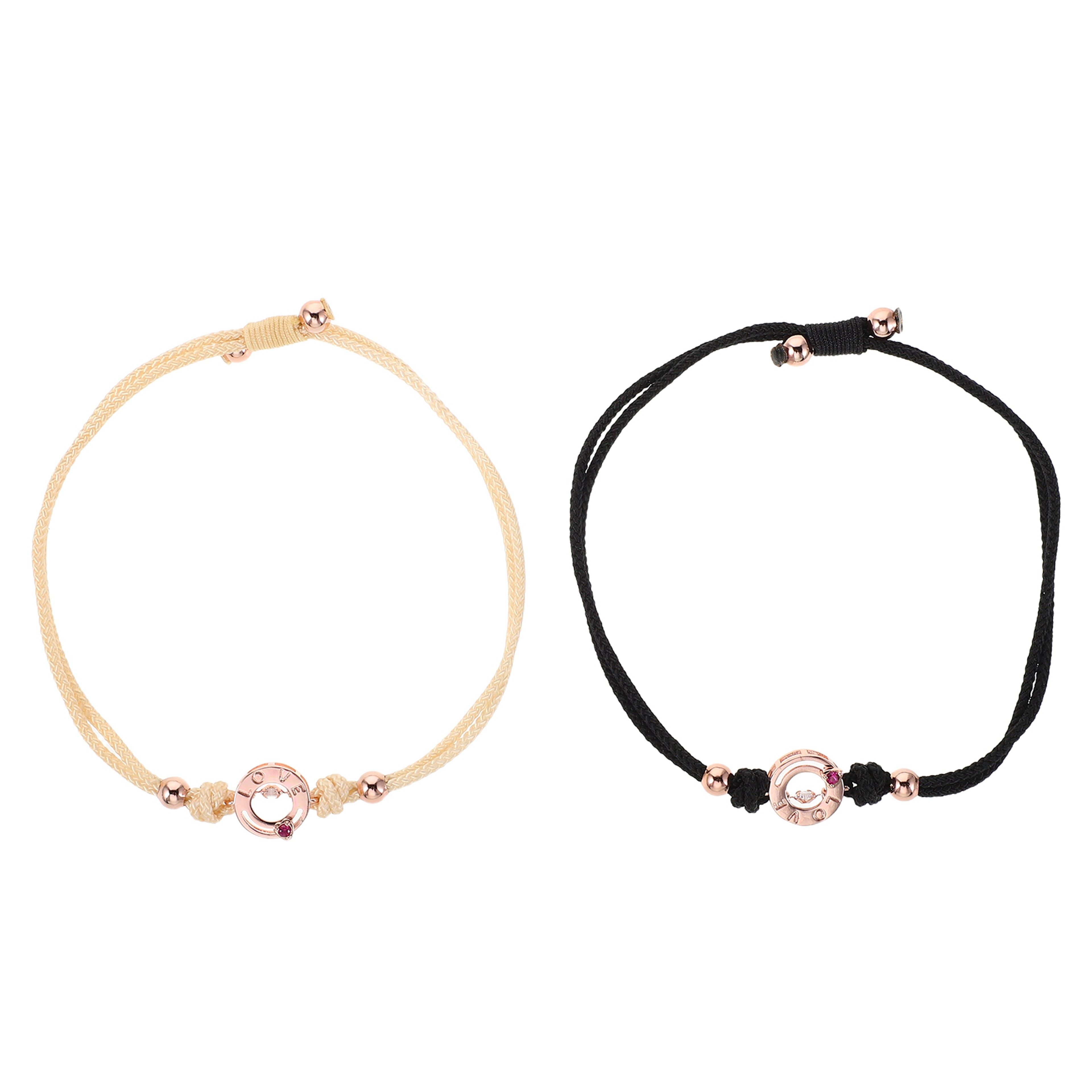 Durable Woven Adjustable Vibration Touch Bracelets For Him Her Long Distance Relationship Couples M 4