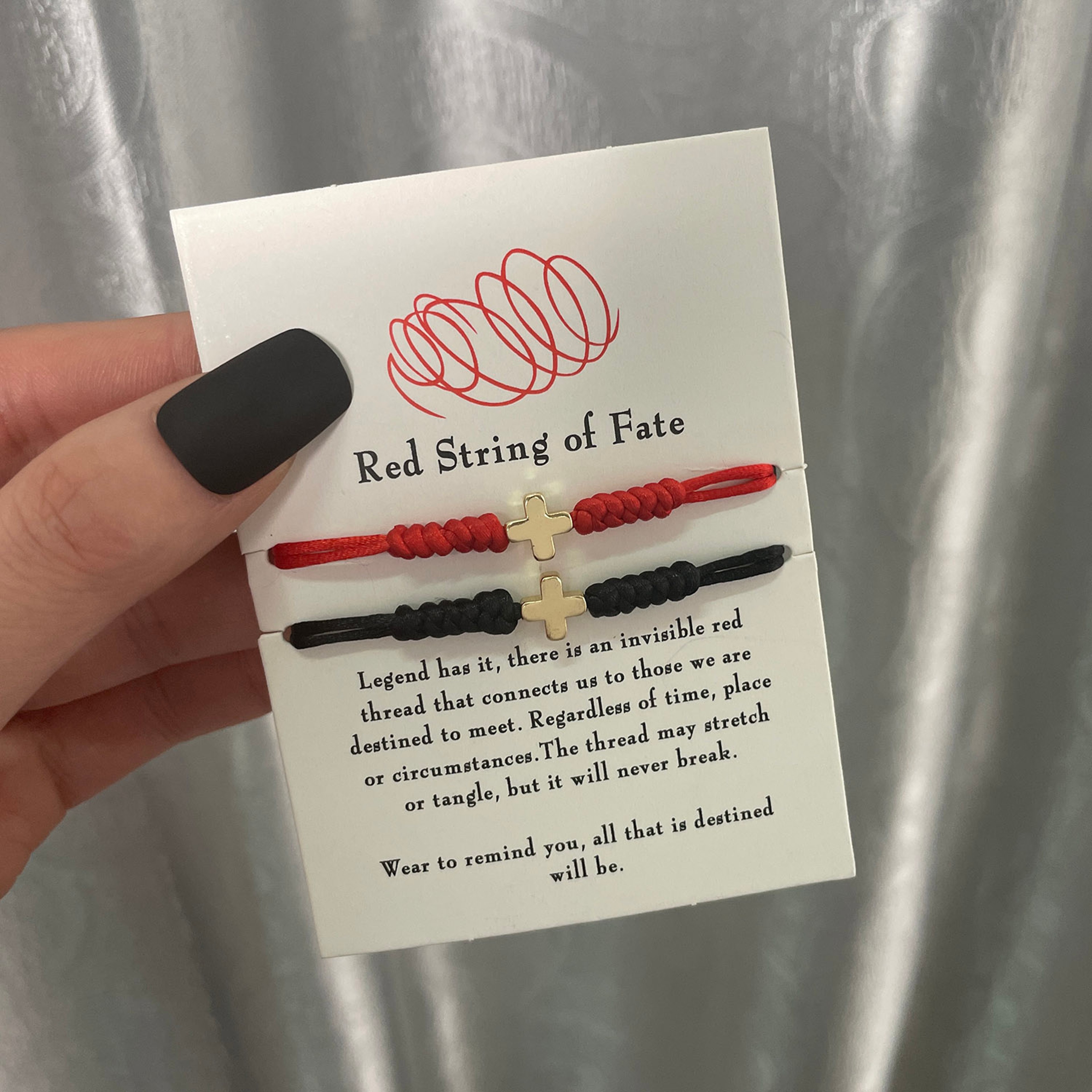 Handmade Red Black Rope Braided Bracelets Red String Of Fate Matching Long Distance Couples Gifts F 3