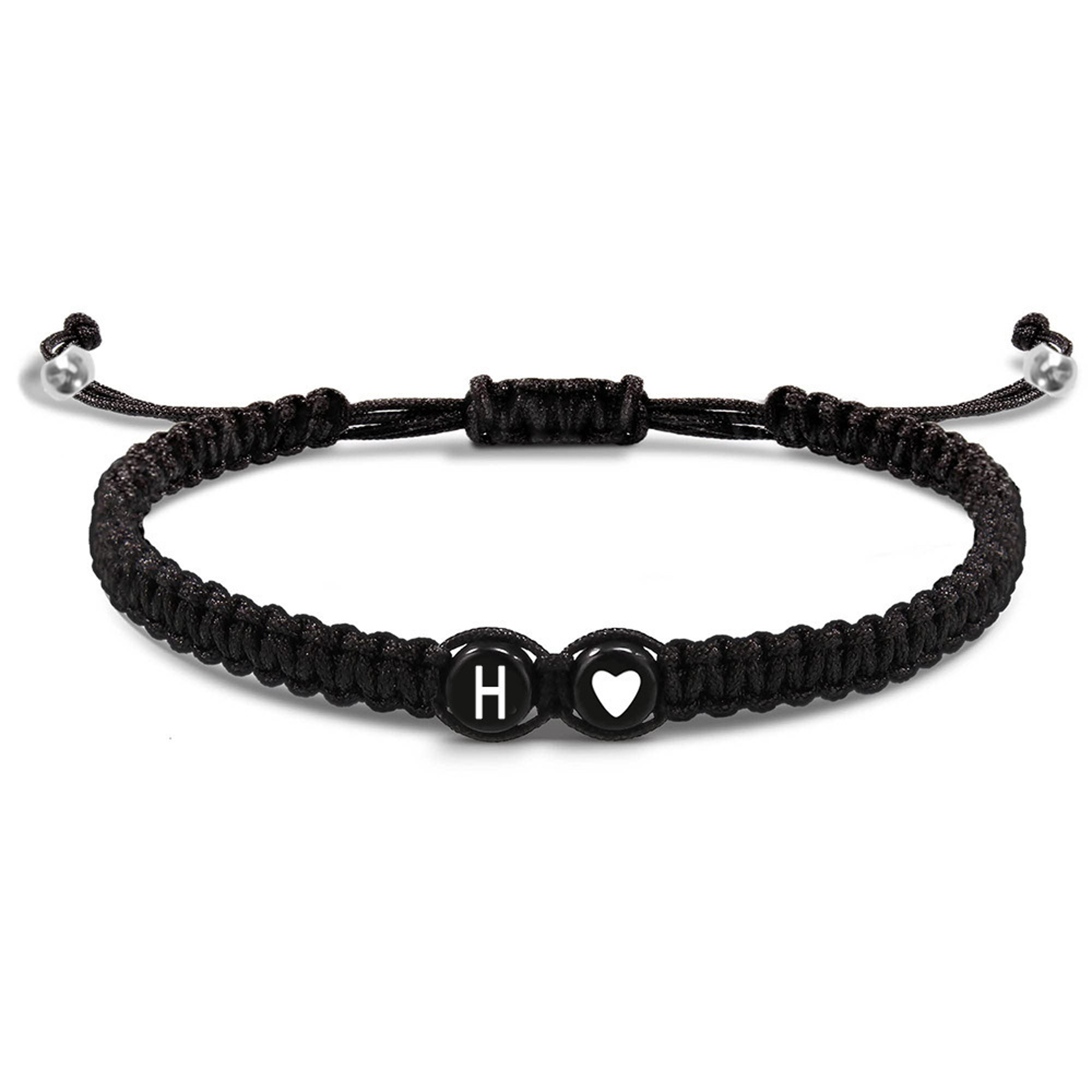 Handmade Adjustable Name Braided Bracelets Letters Initial Heart Friendship Jewelry For Women Men G 6