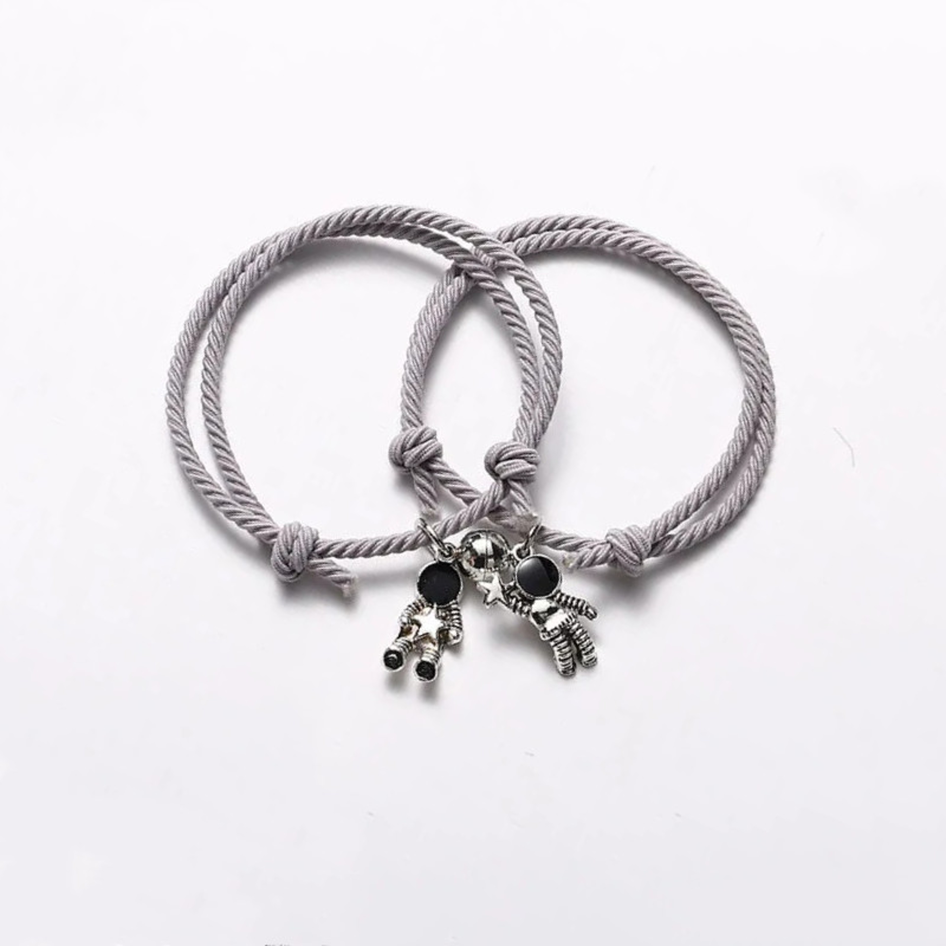 Magnetic Couple Bracelets For Men Women Adjustable Elastic Size Distance Bracelet With Astronaut Ch 7
