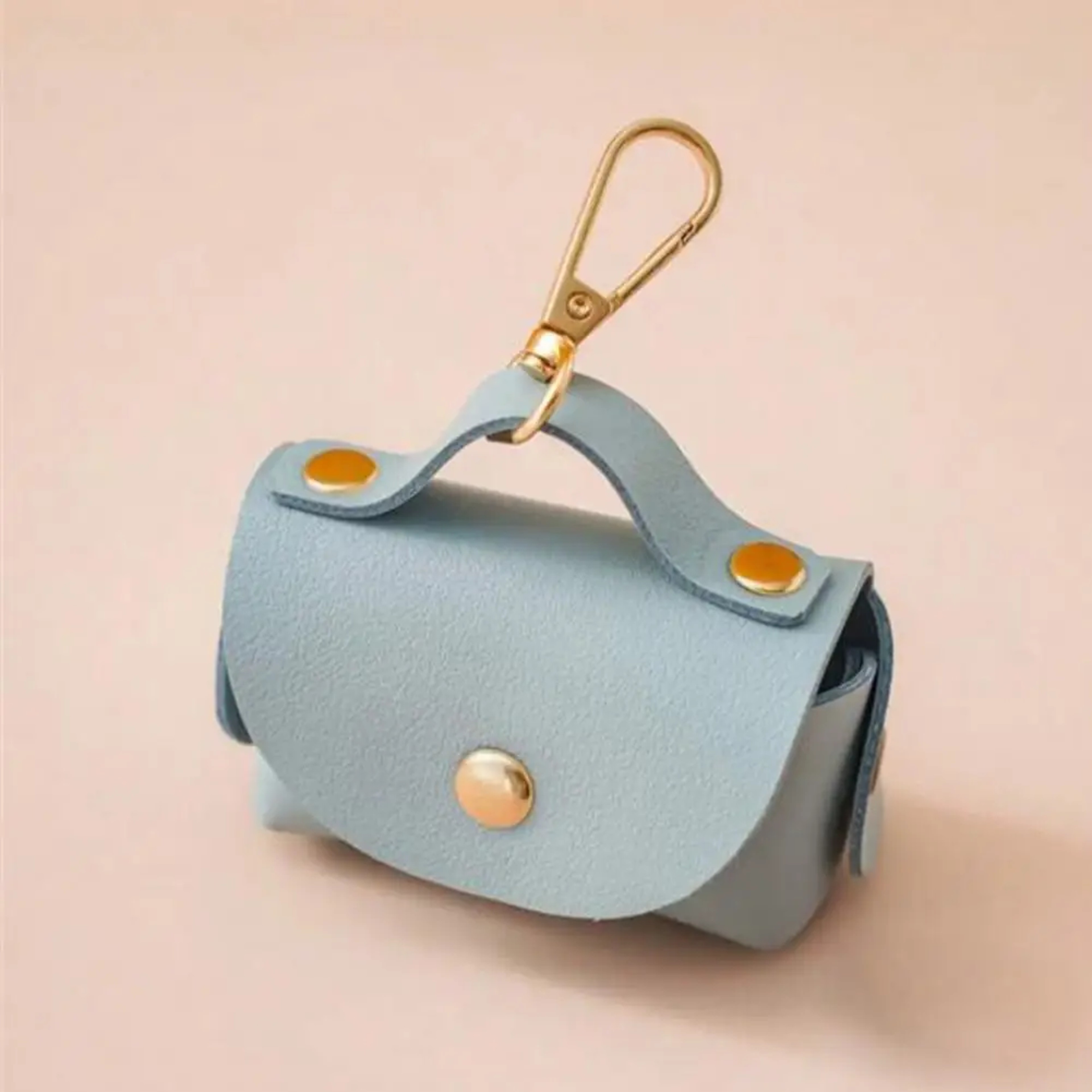 Faux Leather Pet Poop Bag Holder With Dispenser Portable Dog Bag Organizer Stylish Pet Supplies For 2