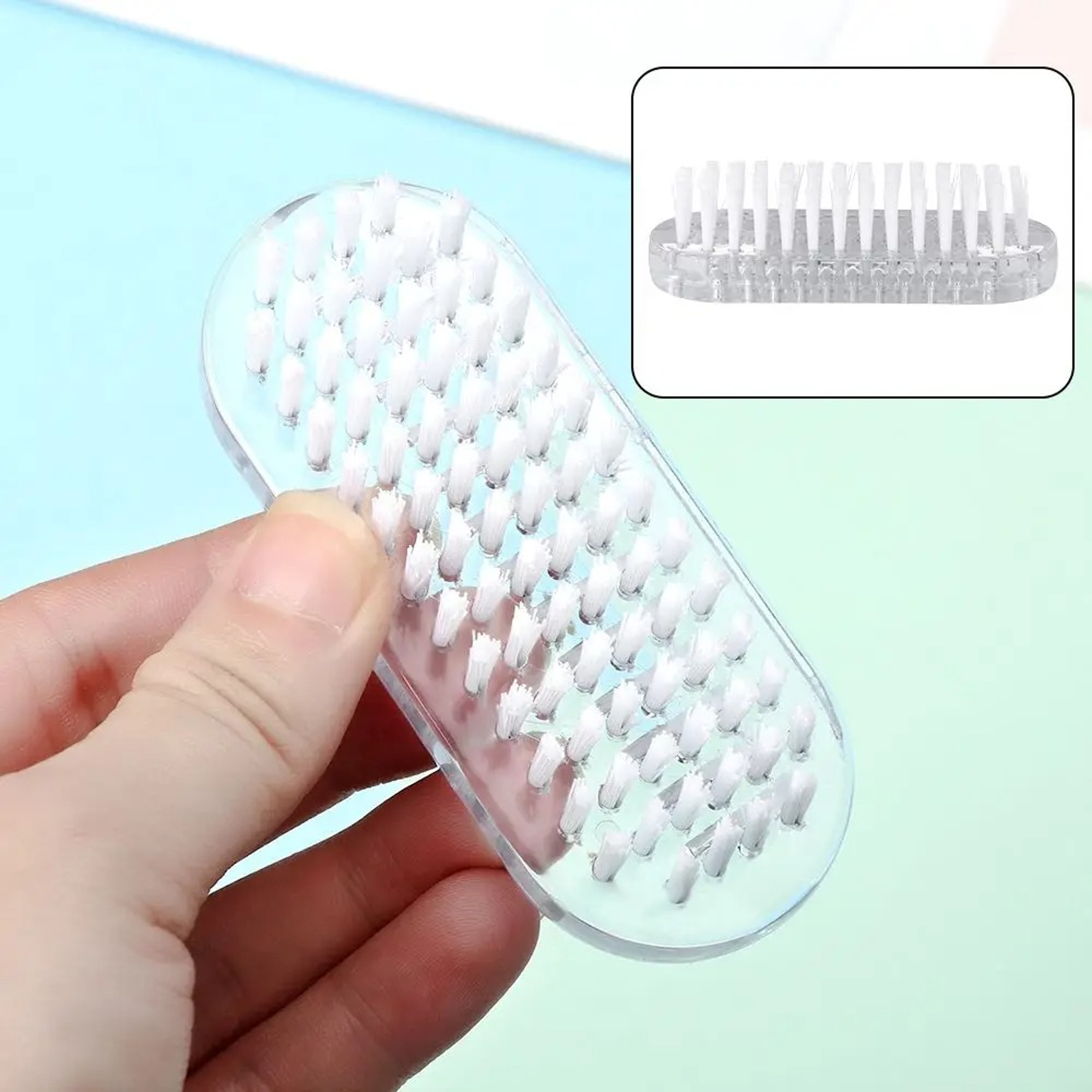Nail Cleaning Scrubbing Brushes, Durable Double Sided Nail Brush for Hand Nail Scrubbing, Nail Art Manicure Tools – view 2