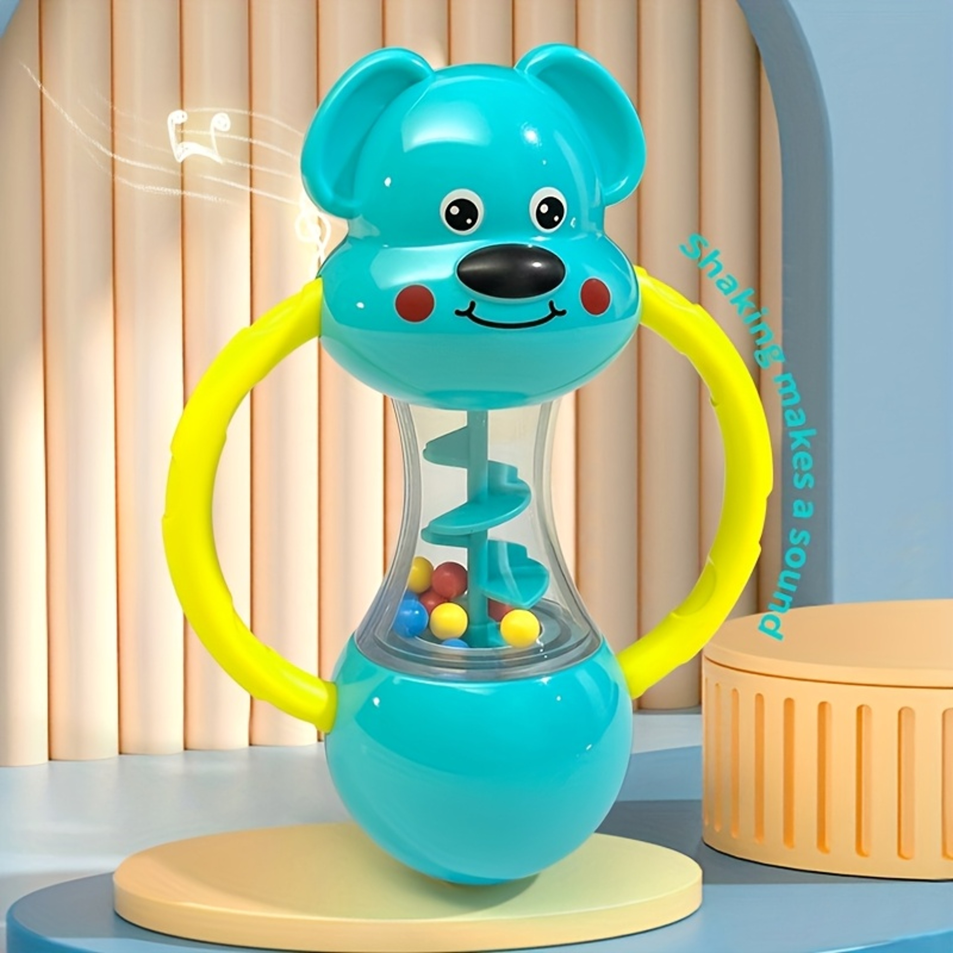 Cute Blue Puppy HandCranked Bell Shaking Toy Durable ABS Material Perfect Christmas And Halloween G 5
